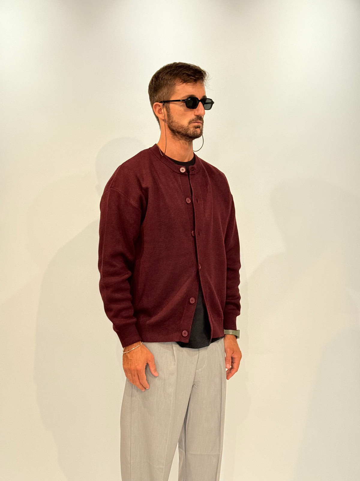 CARDIGAN W86417 - BORDEAUX