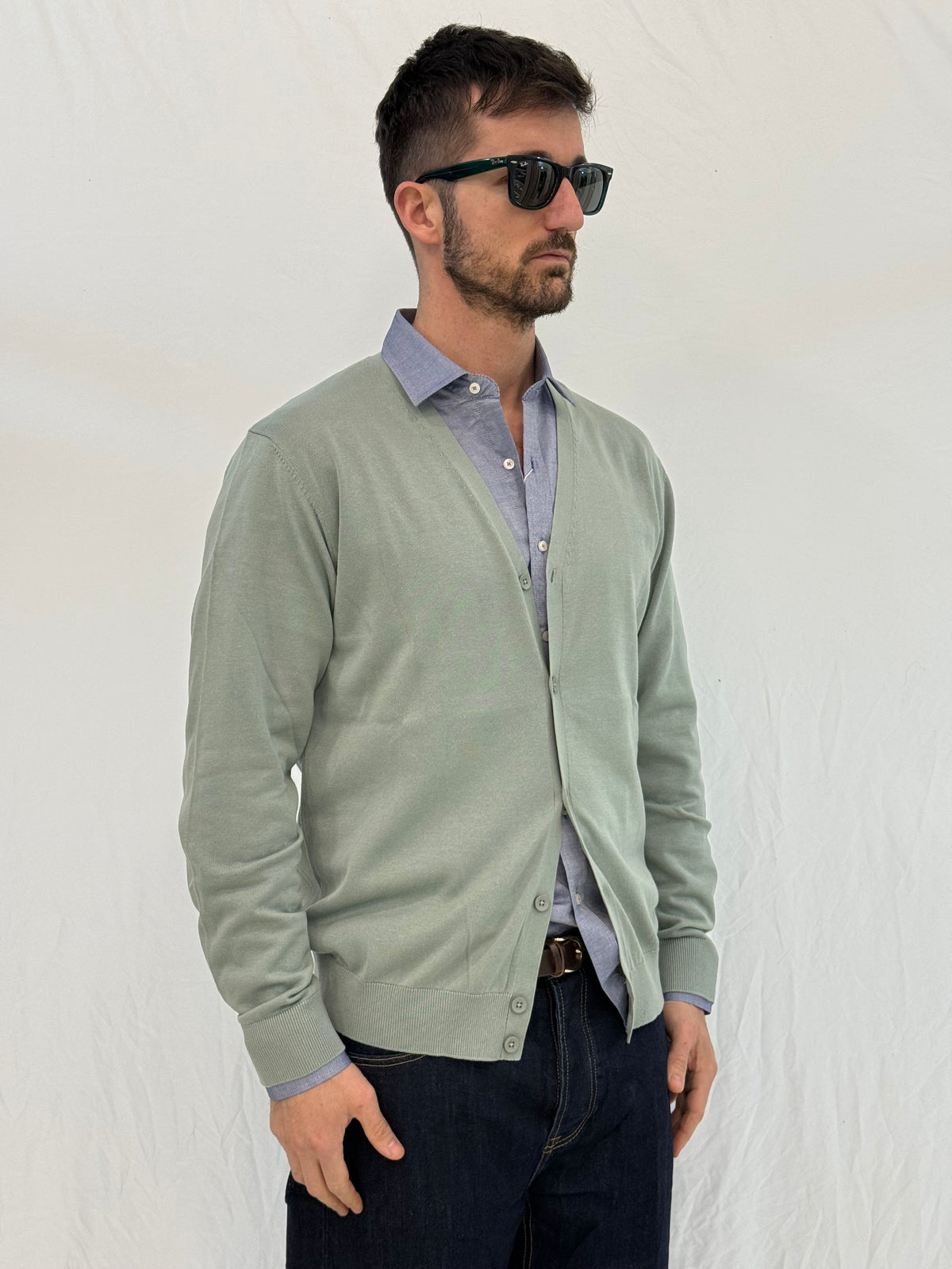 CARDIGAN 660006 - VERDE ACQUA