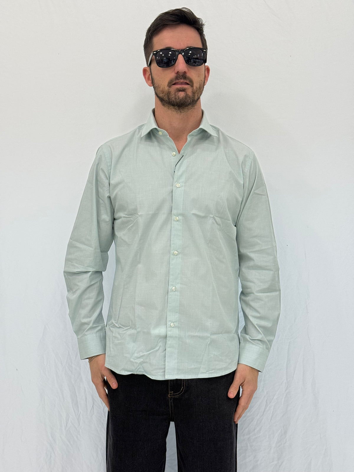CAMICIA 15352 - VERDE ACQUA