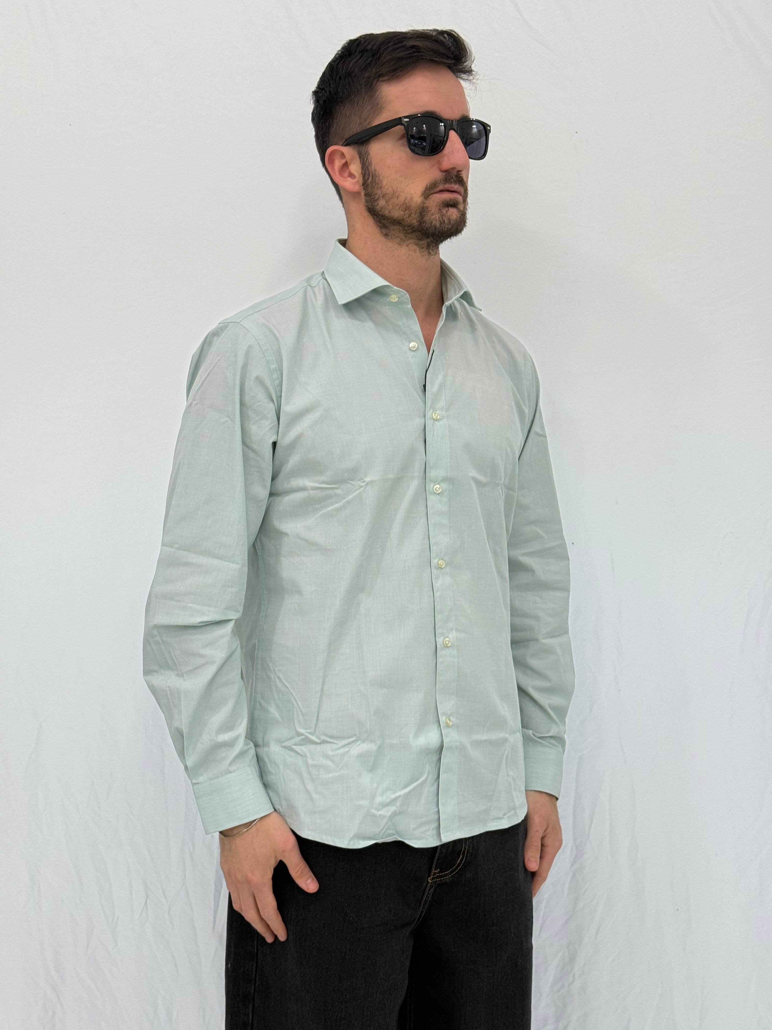 CAMICIA 15352 - VERDE ACQUA