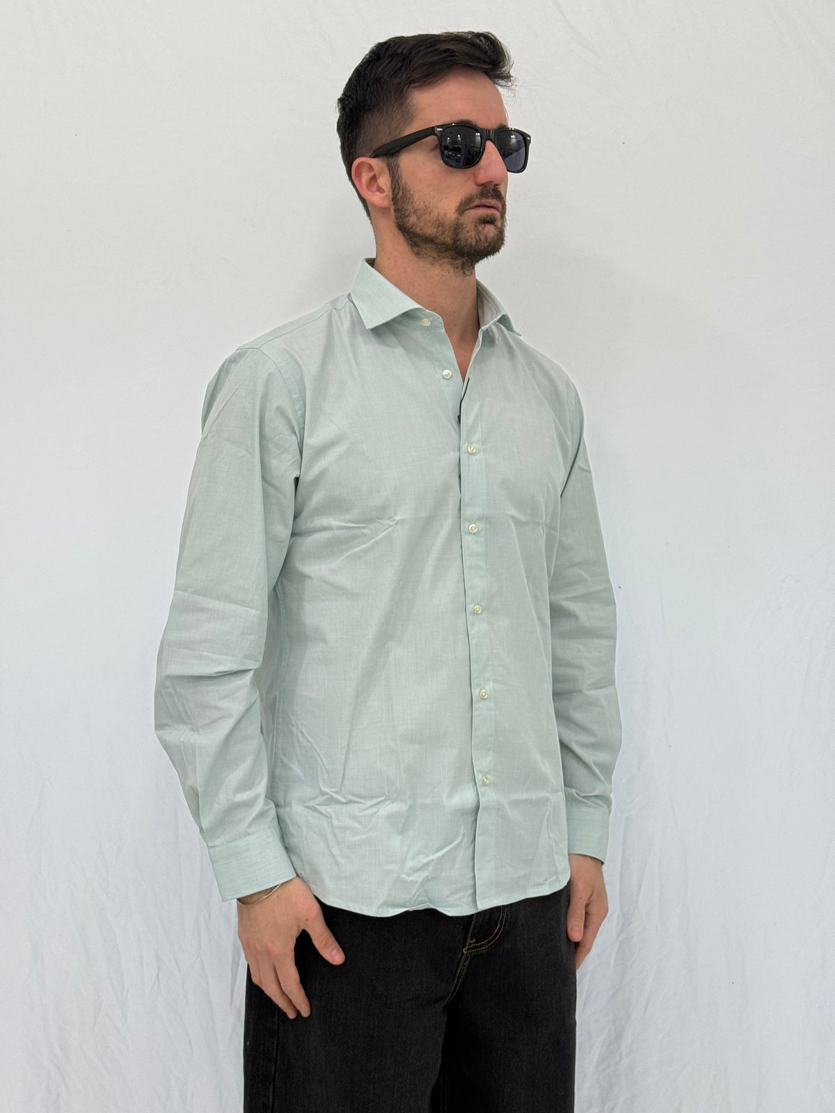 CAMICIA 15352 - VERDE ACQUA