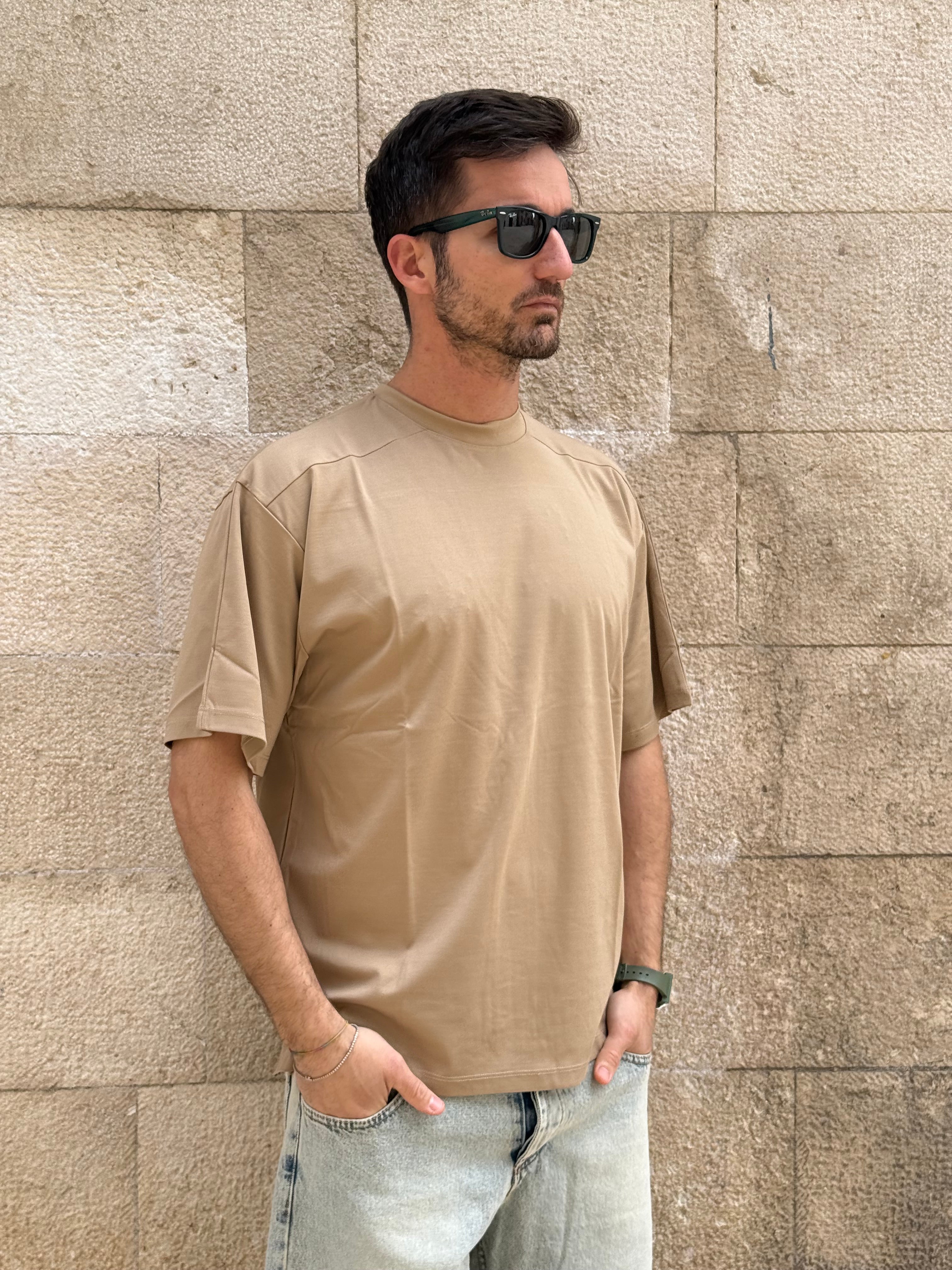 T-SHIRT ZM183 - CAMMELLO