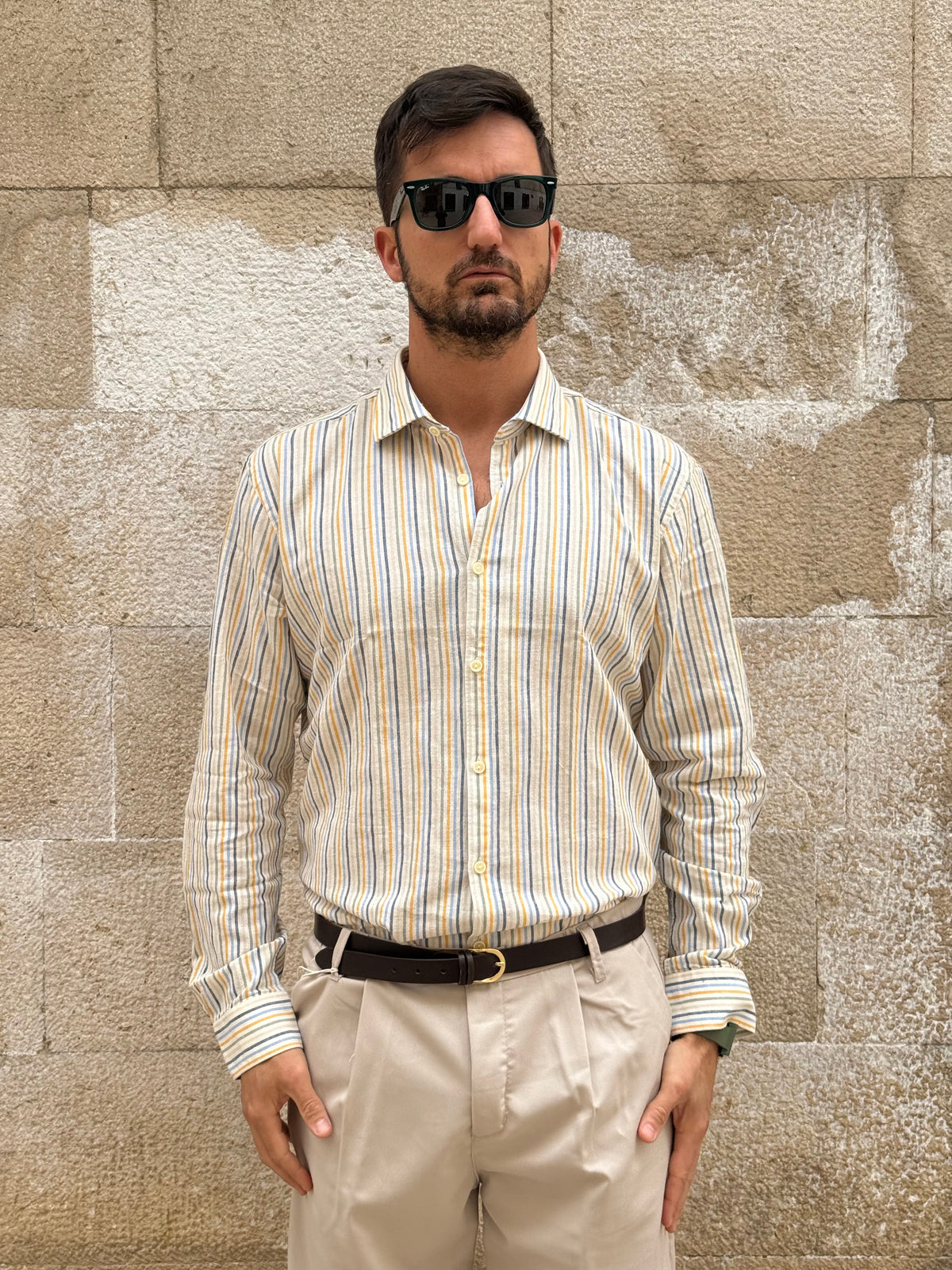 CAMICIA 16364  - PANNA