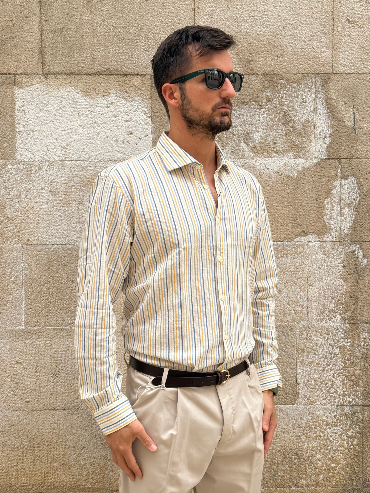 CAMICIA 16364  - PANNA