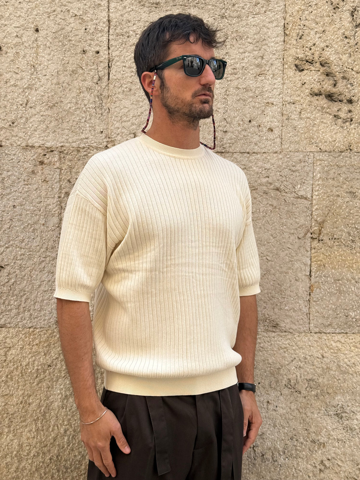 MAGLIA W85883 - PANNA
