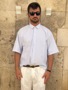 CAMICIA C801 - CELESTE/BIANCA