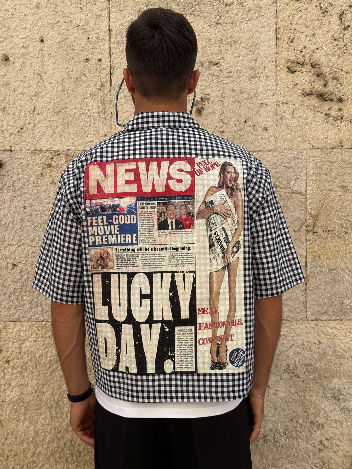 CAMICIA CAM7825 - NERA/BIANCA