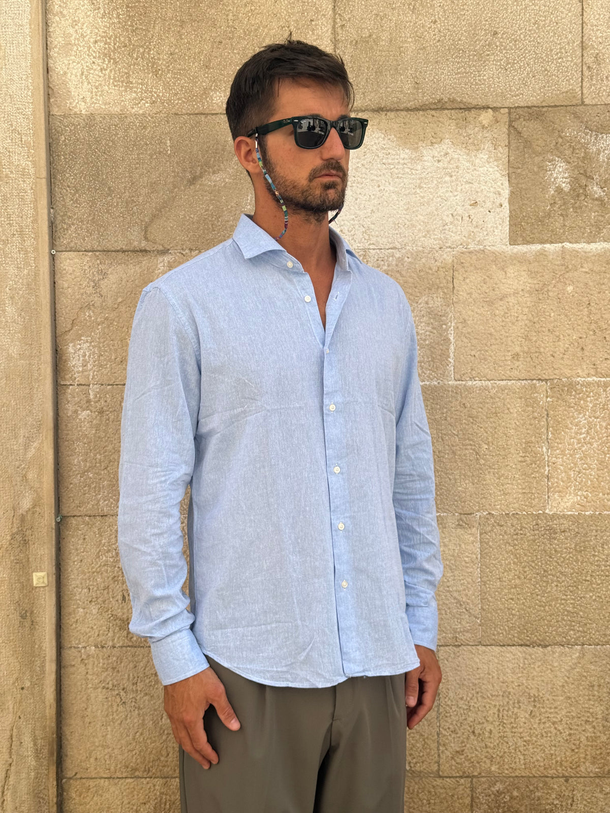 CAMICIA 7759- CELESTE