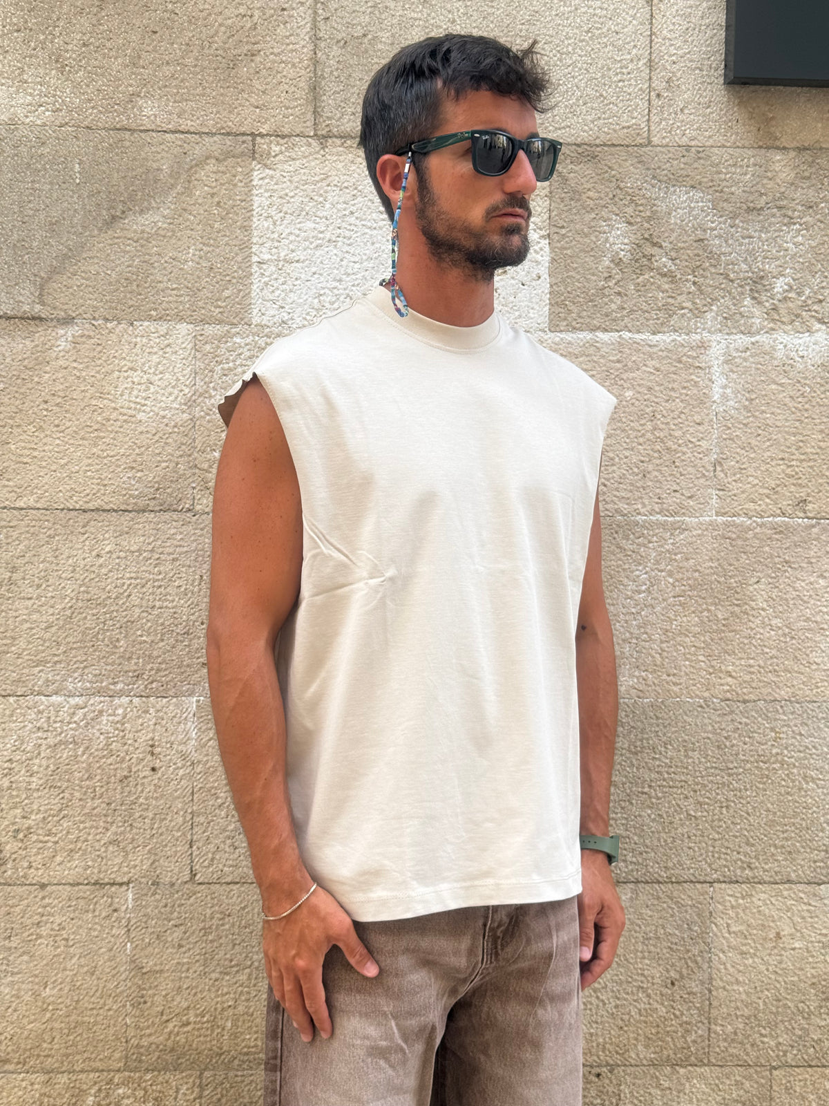 CANOTTA 100% COTONE  TORTORA