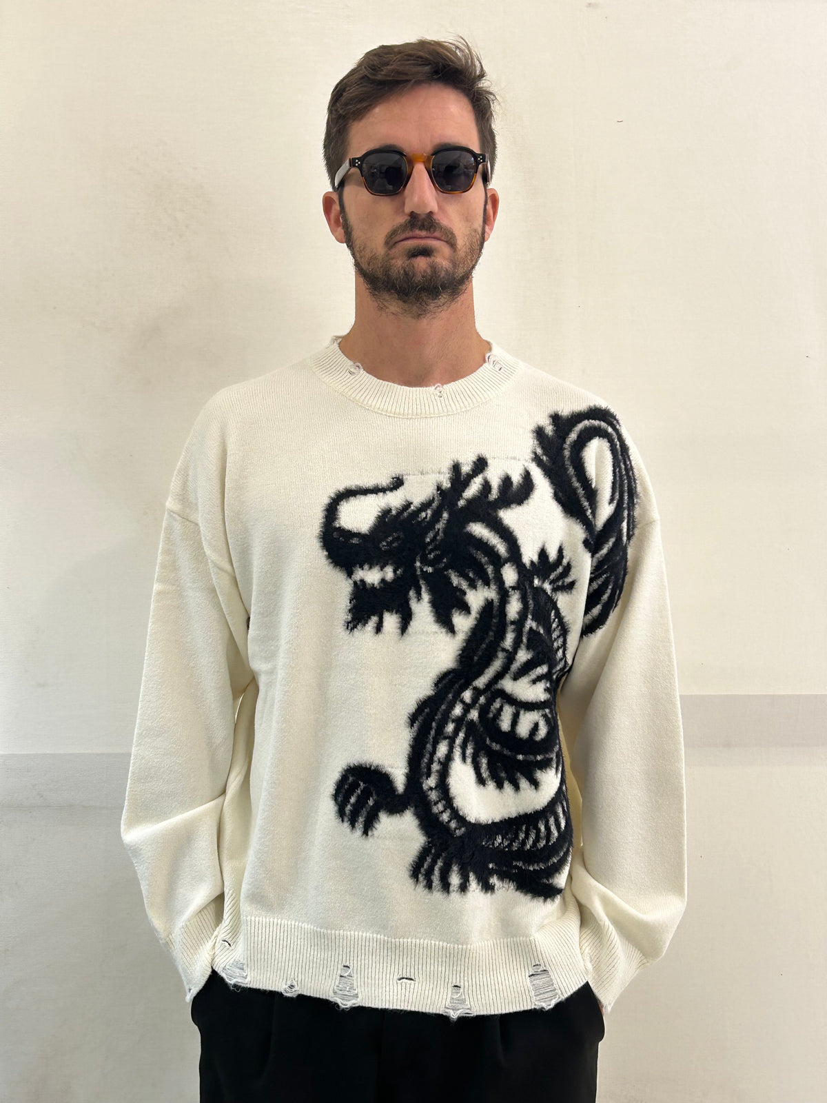 MAGLIA DRAGO 2 - BIANCA