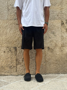 BERMUDA  100% LINO - NERO