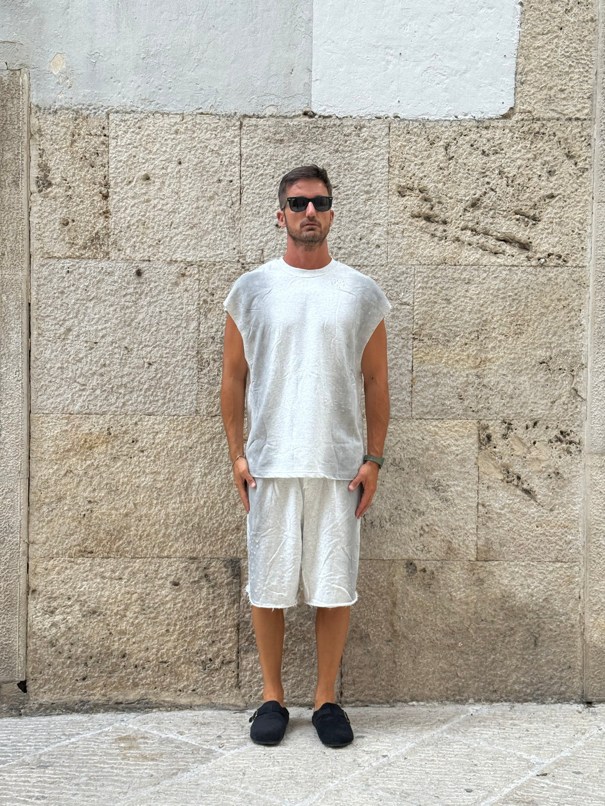 BERMUDA+SMANICATO GRIGIO