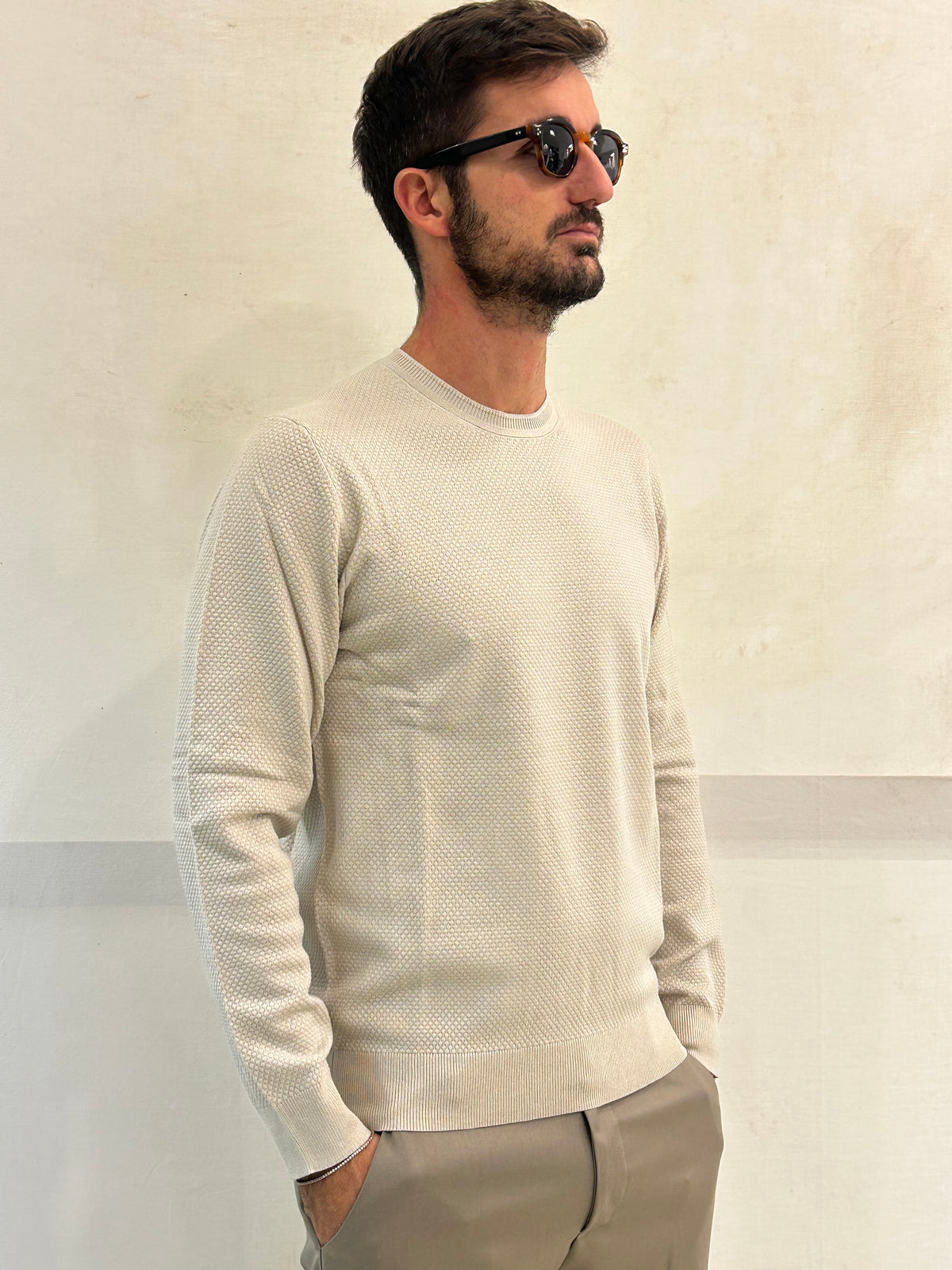 MAGLIA VITTORIO 1 - ECRU