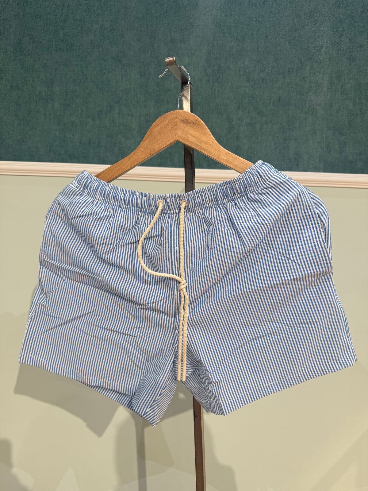 BOXER A RIGHE- BLU