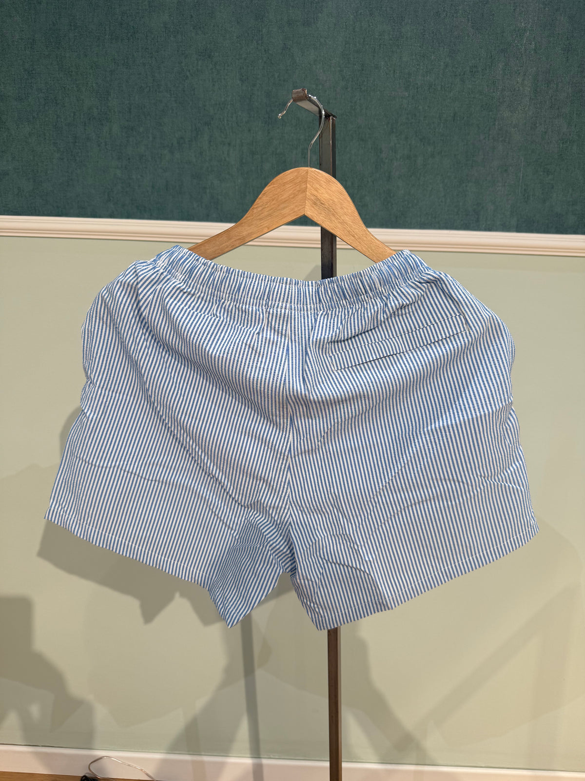 BOXER A RIGHE- BLU
