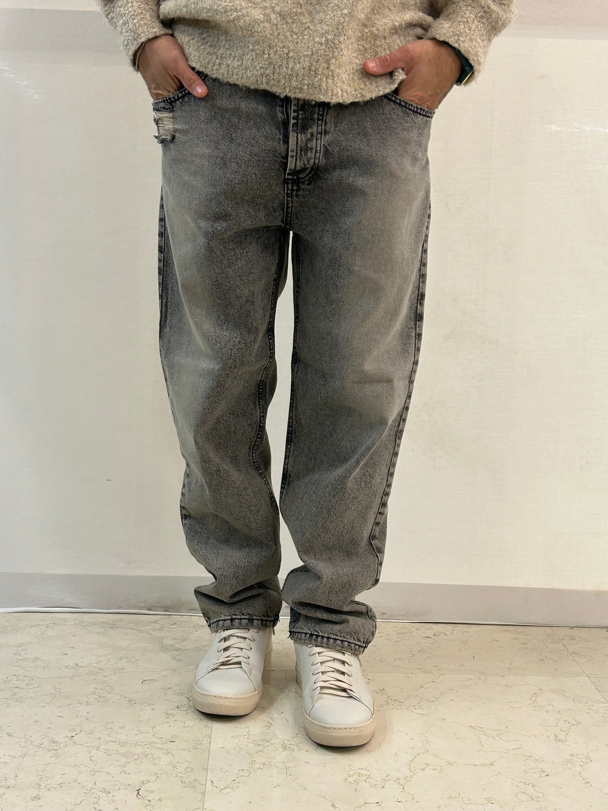 JEANS CICCIO  - GRIGIO SLAVATO