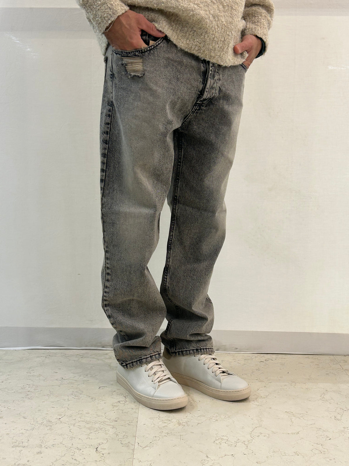 JEANS CICCIO  - GRIGIO SLAVATO