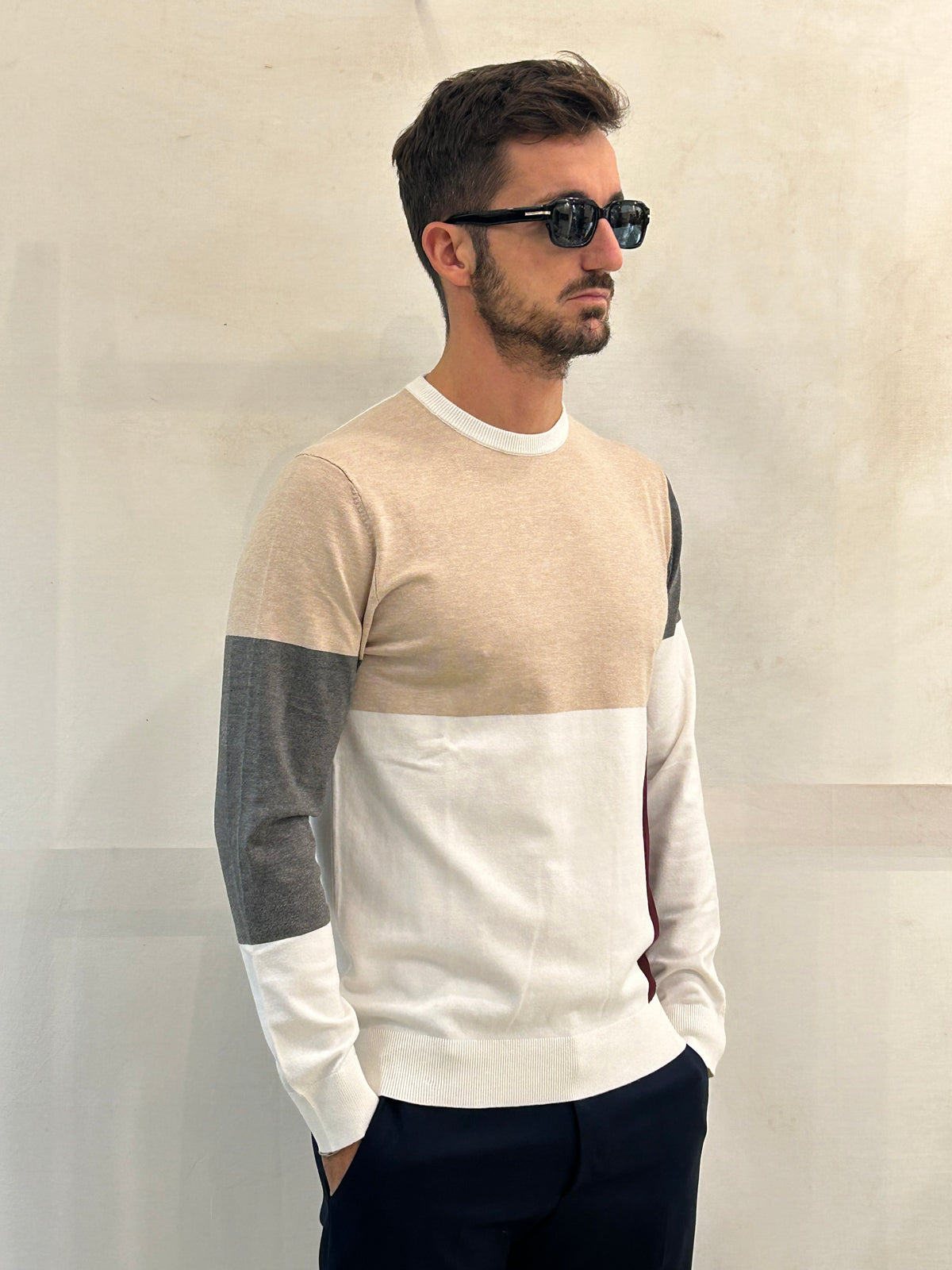 MAGLIA RONNY - ECRU