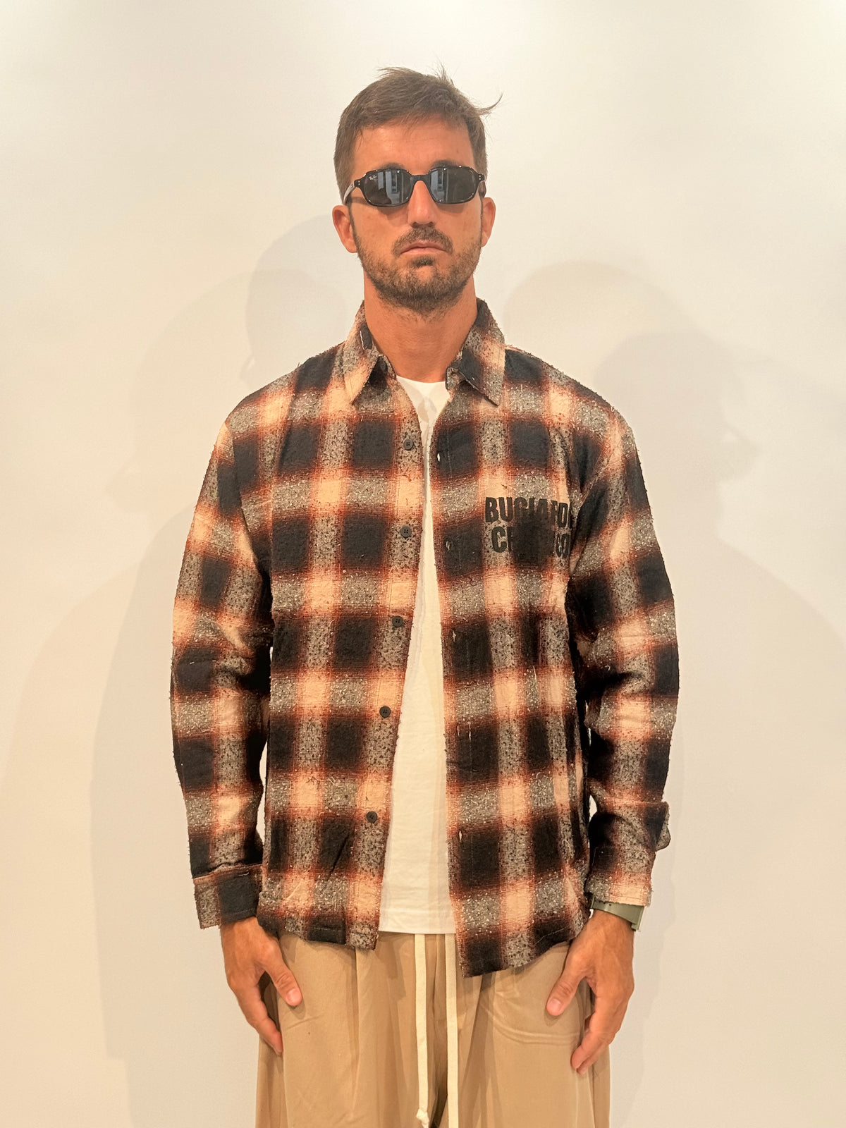 CAMICIA 012 - MARRONE/NERA
