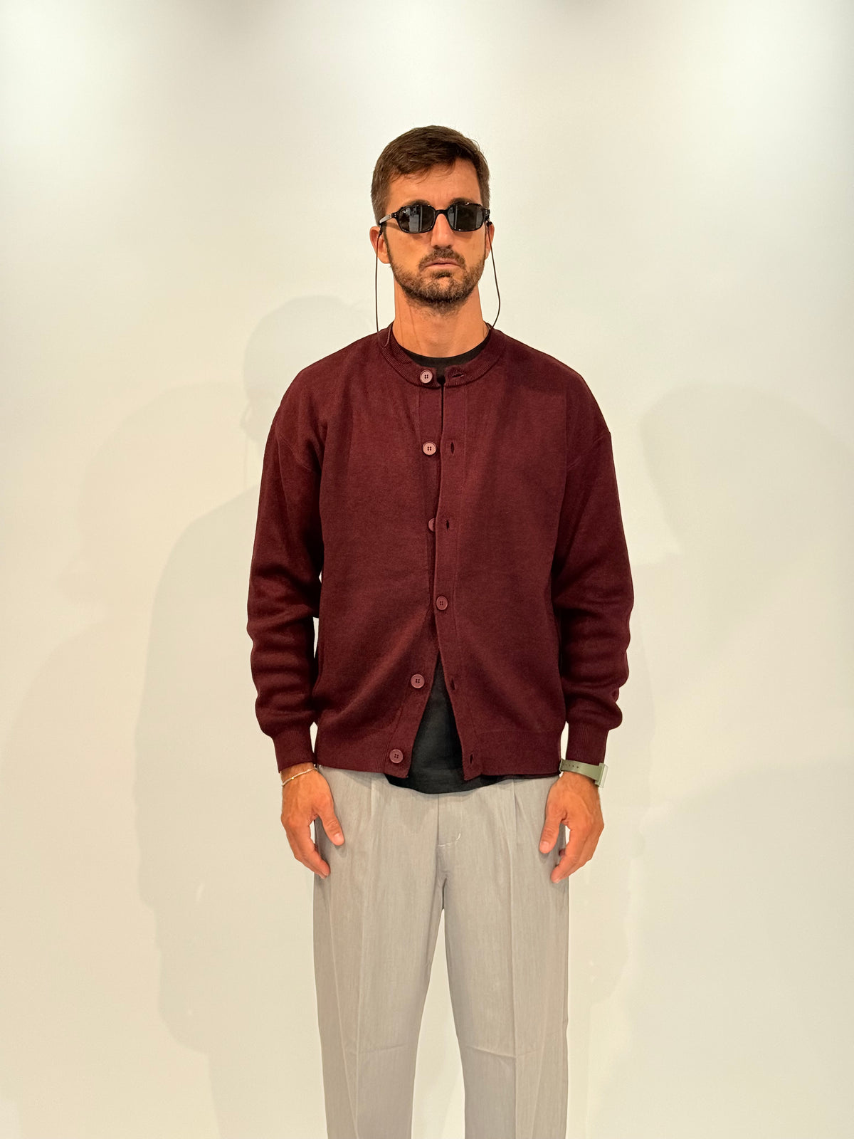 CARDIGAN W86417 - BORDEAUX