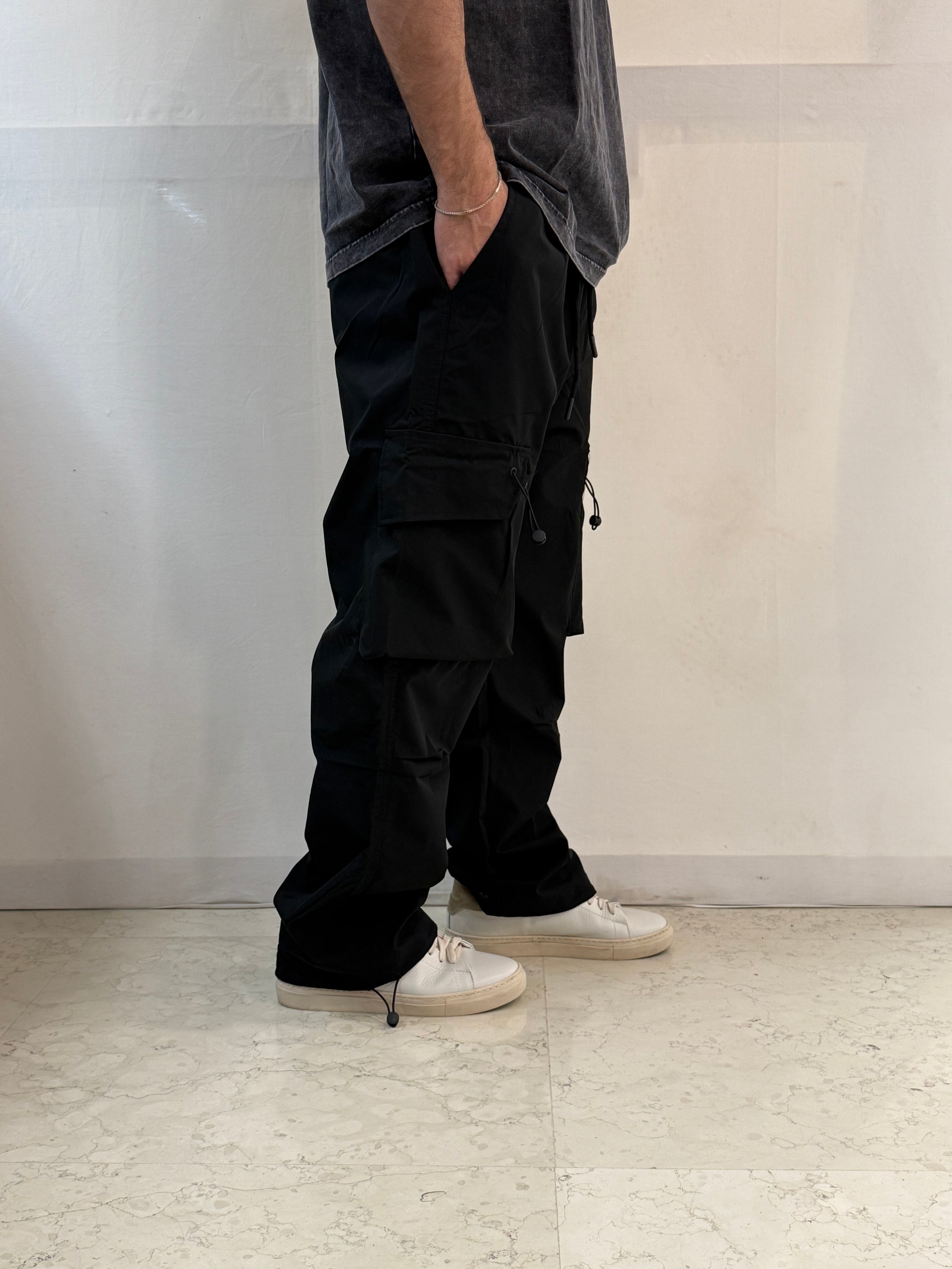 PANTALONE CARGO AD8532 1 - NERO