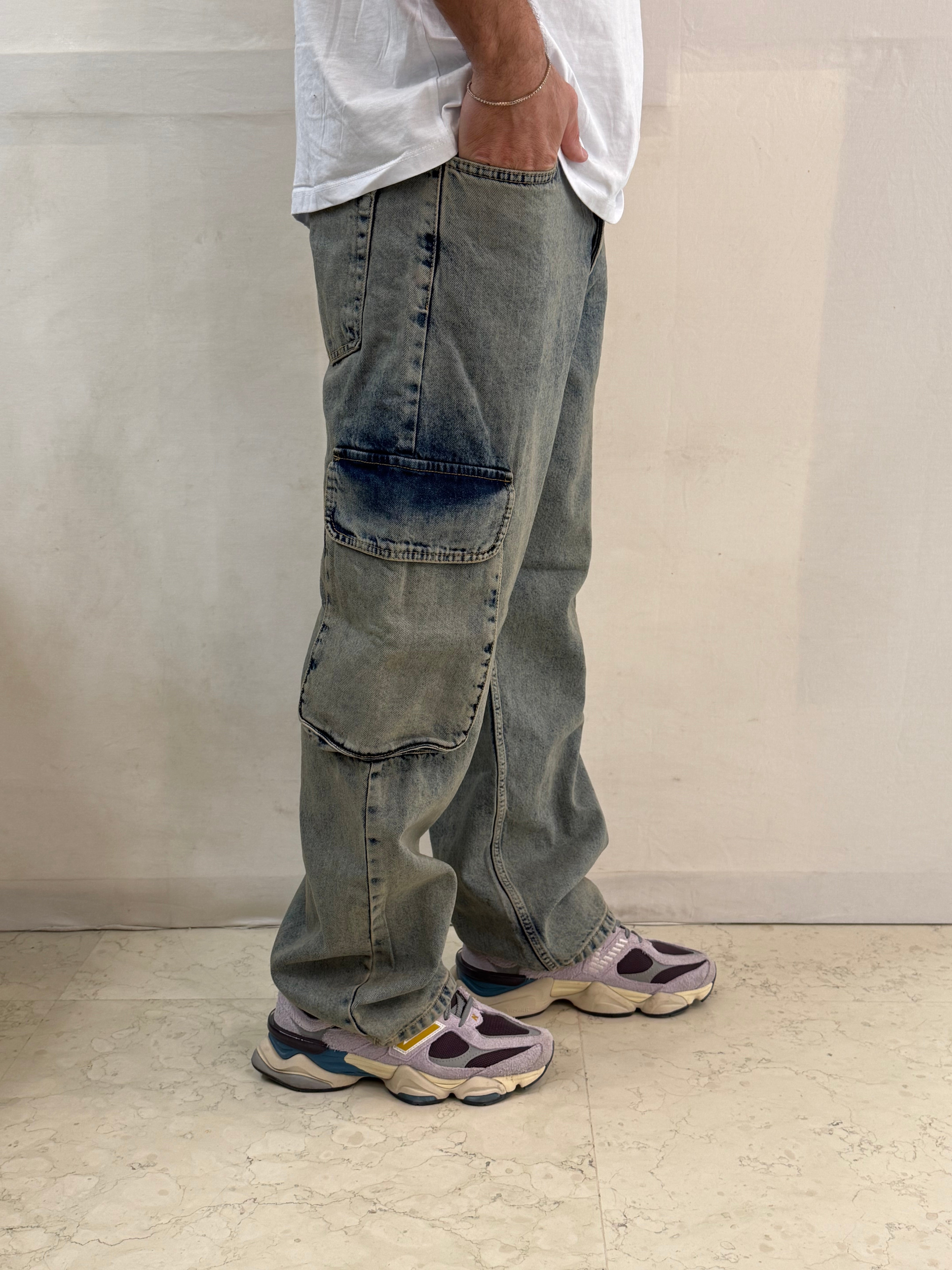 JEANS CARGO TANGO2035 - BLU SLAVATO