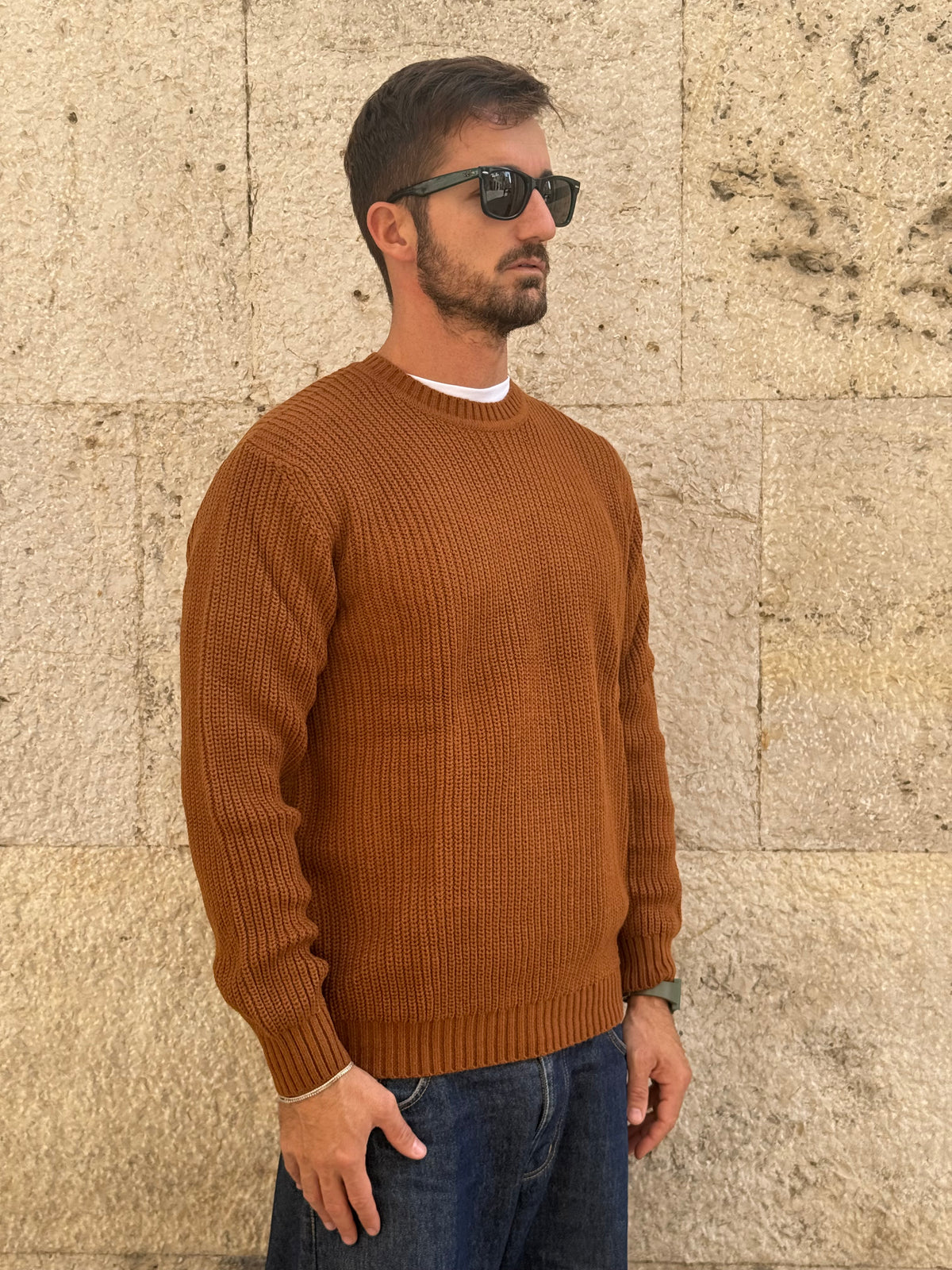 MAGLIA SCHOOL 0074 - TABACCO