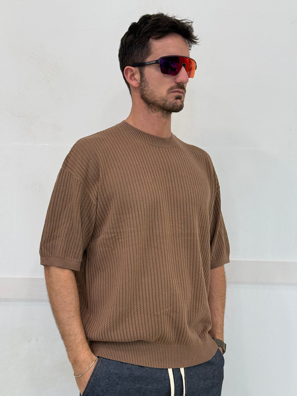 MAGLIA W85881 - TABACCO