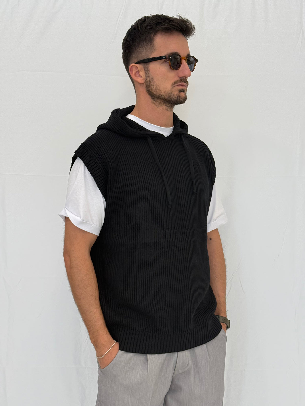GILET W86008 - NERO