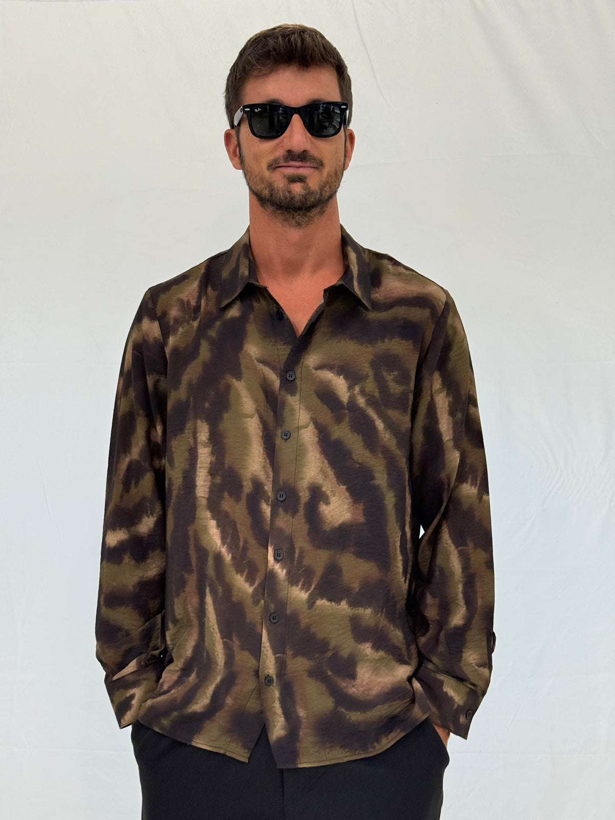 CAMICIA C108KDZ- VERDE MILITARE