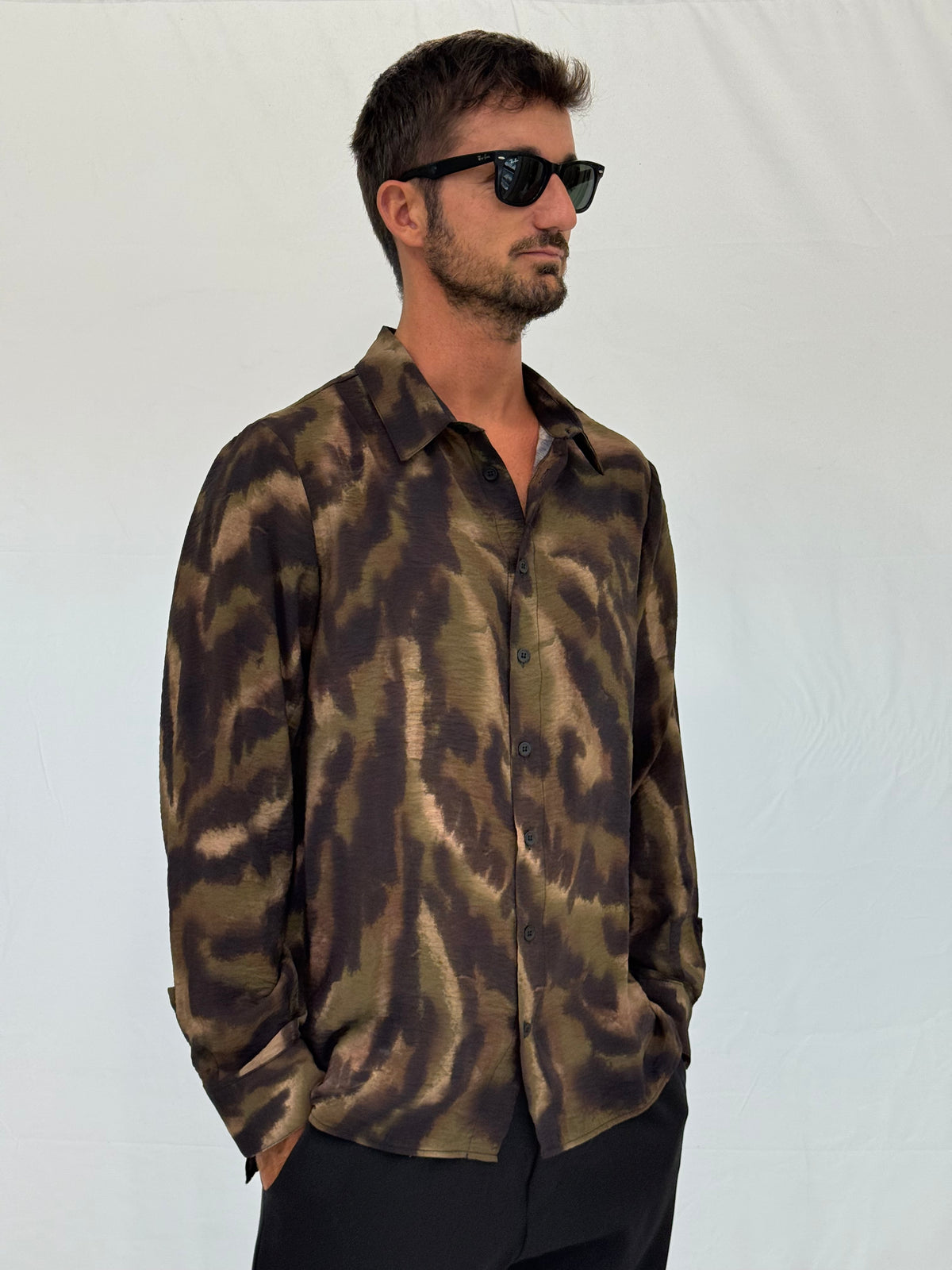 CAMICIA C108KDZ- VERDE MILITARE