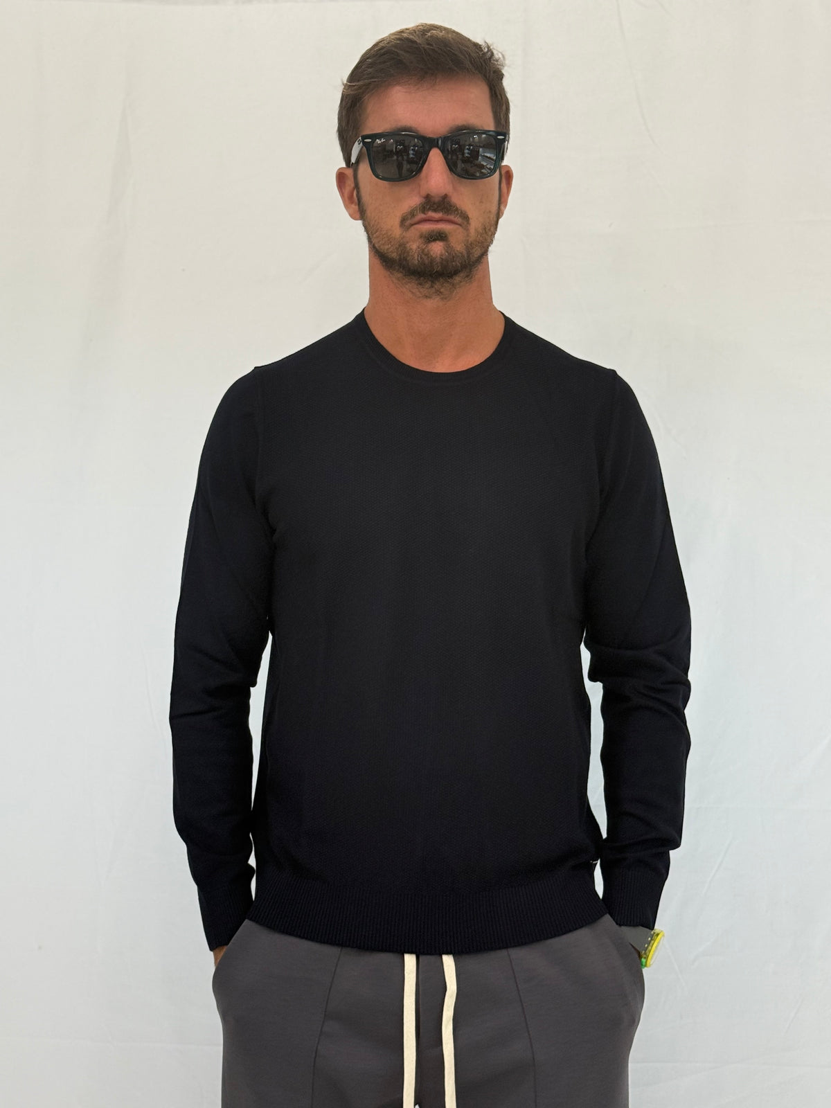 MAGLIA RASATA 750001 - BLU