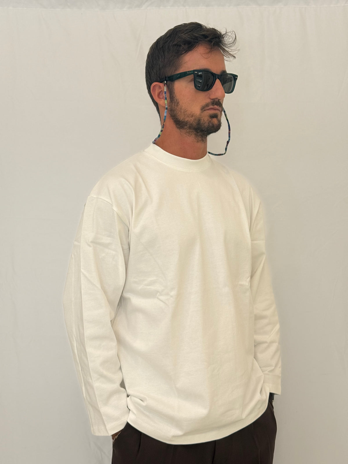 T-SHIRT MANICA LUNGA ZM214 - BIANCA