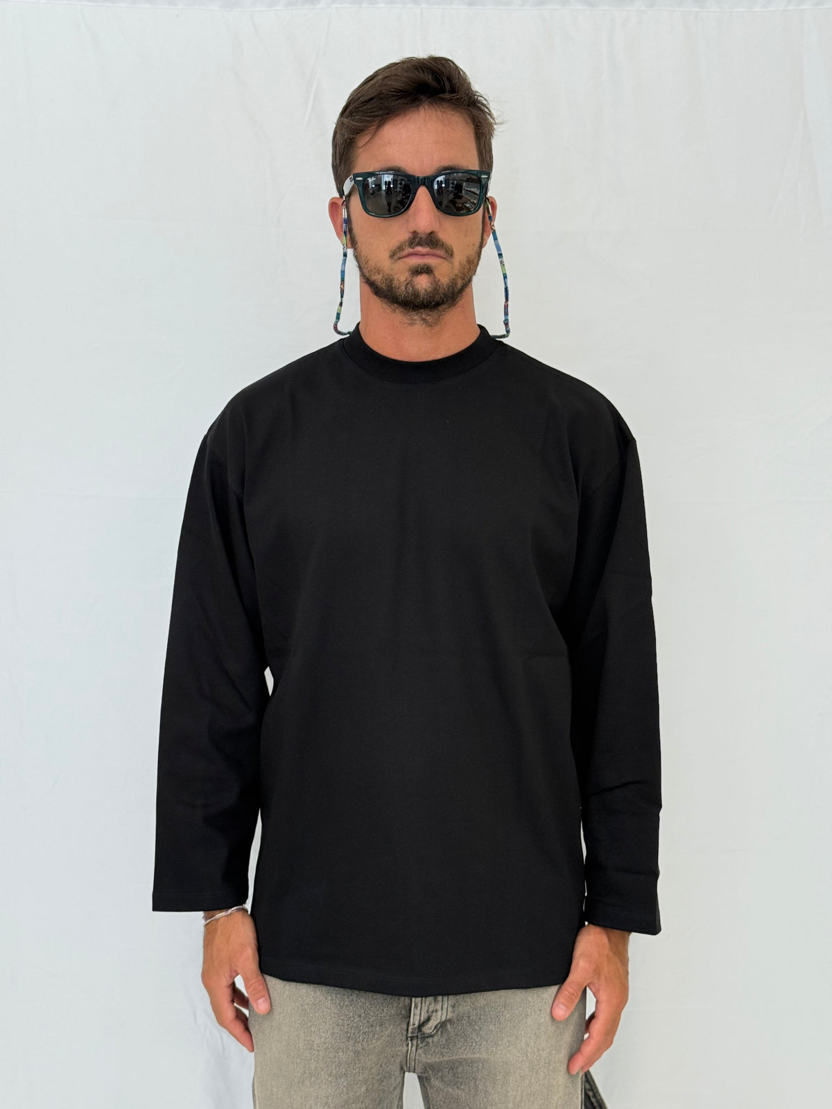 T-SHIRT MANICA LUNGA ZM214 - NERA