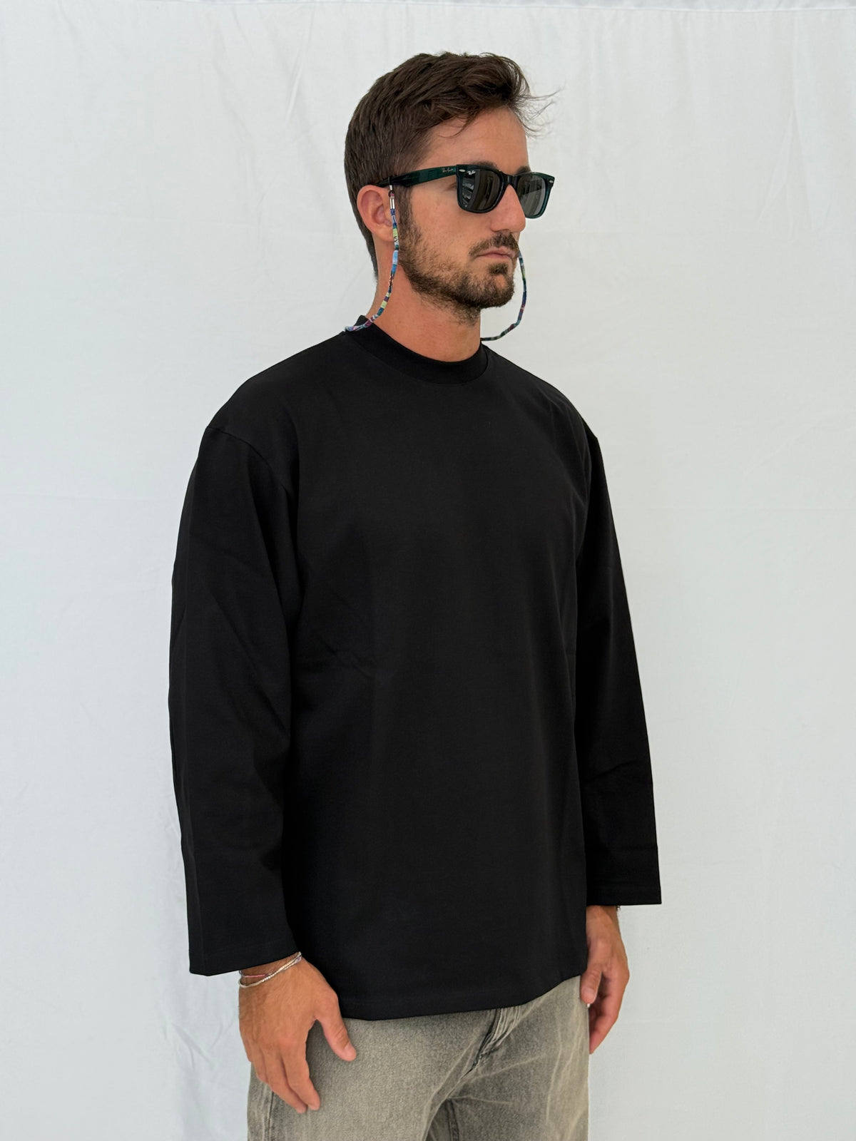 T-SHIRT MANICA LUNGA ZM214 - NERA