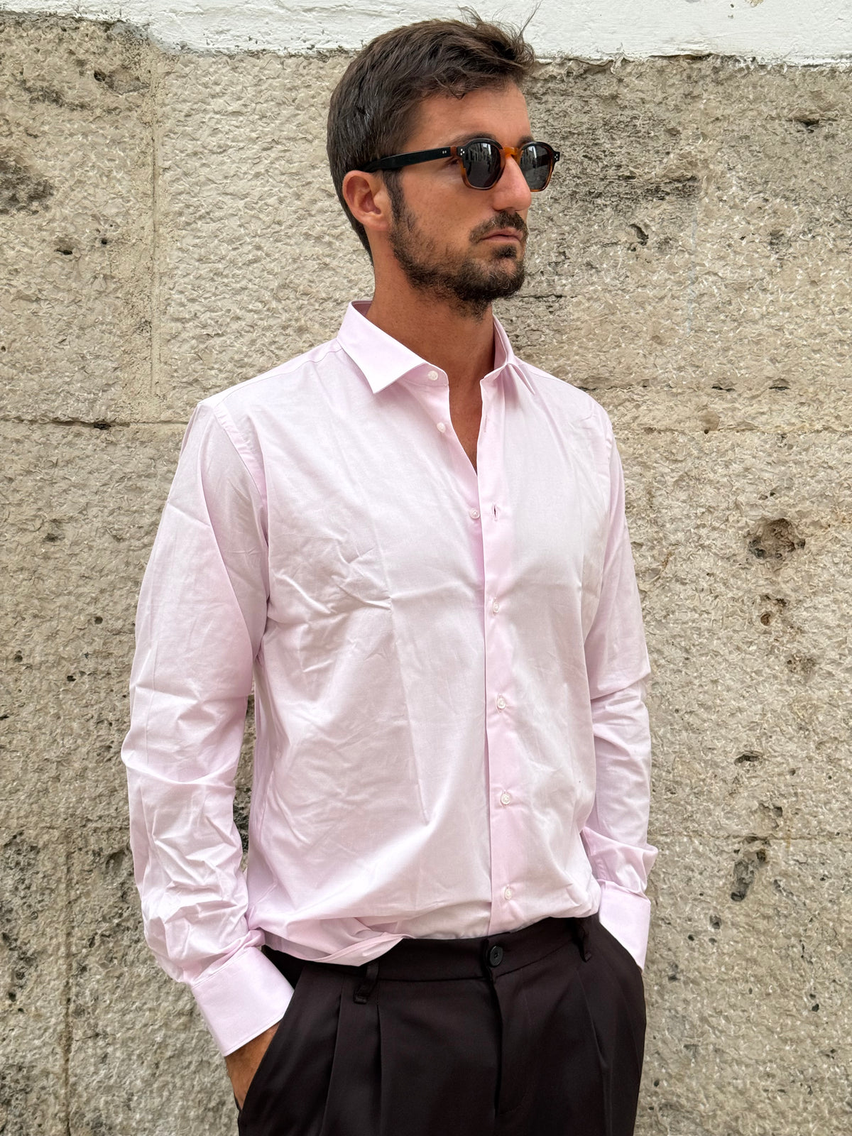 CAMICIA RUBINO- ROSA