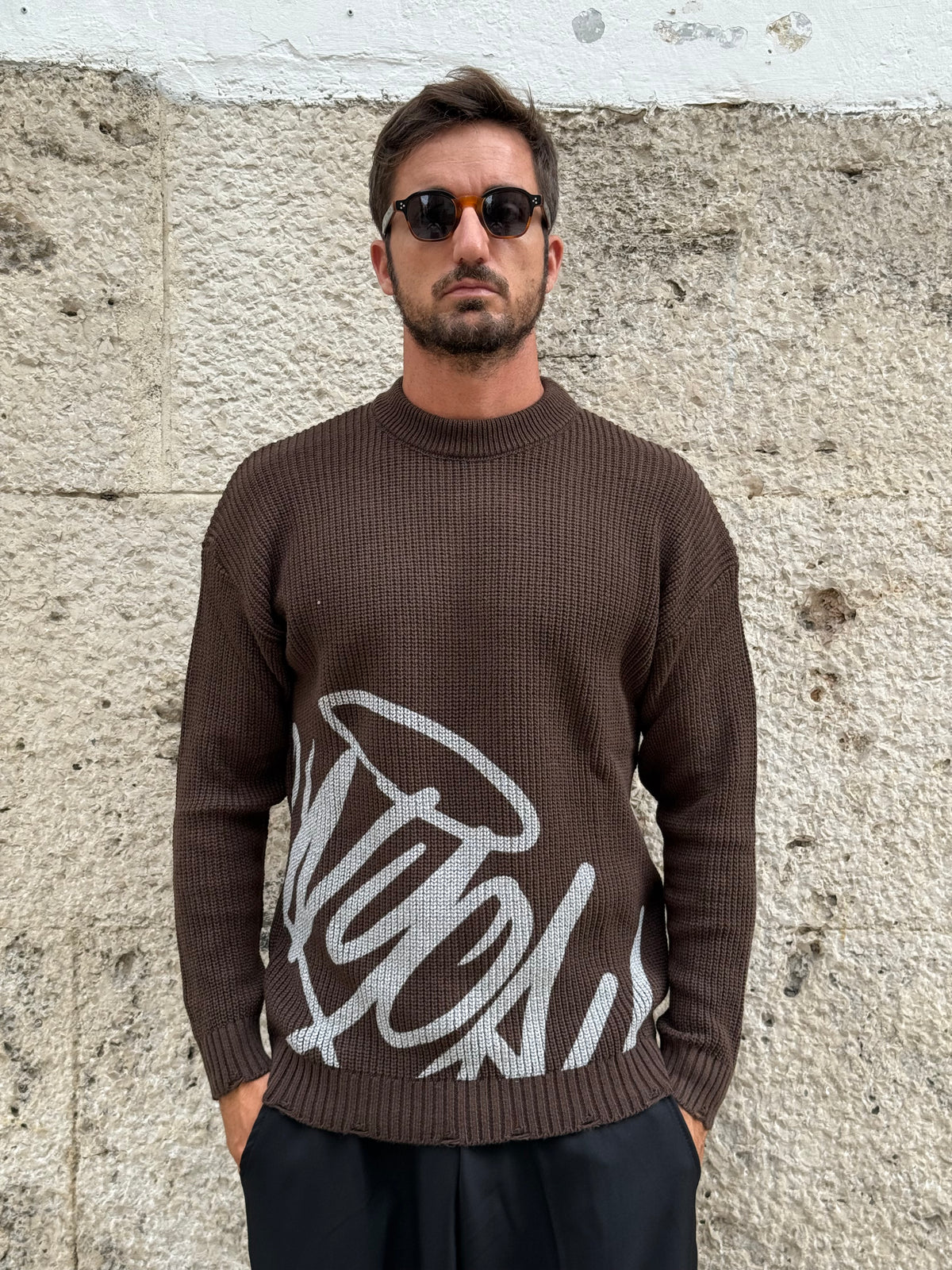 MAGLIA 2513 - MARRONE