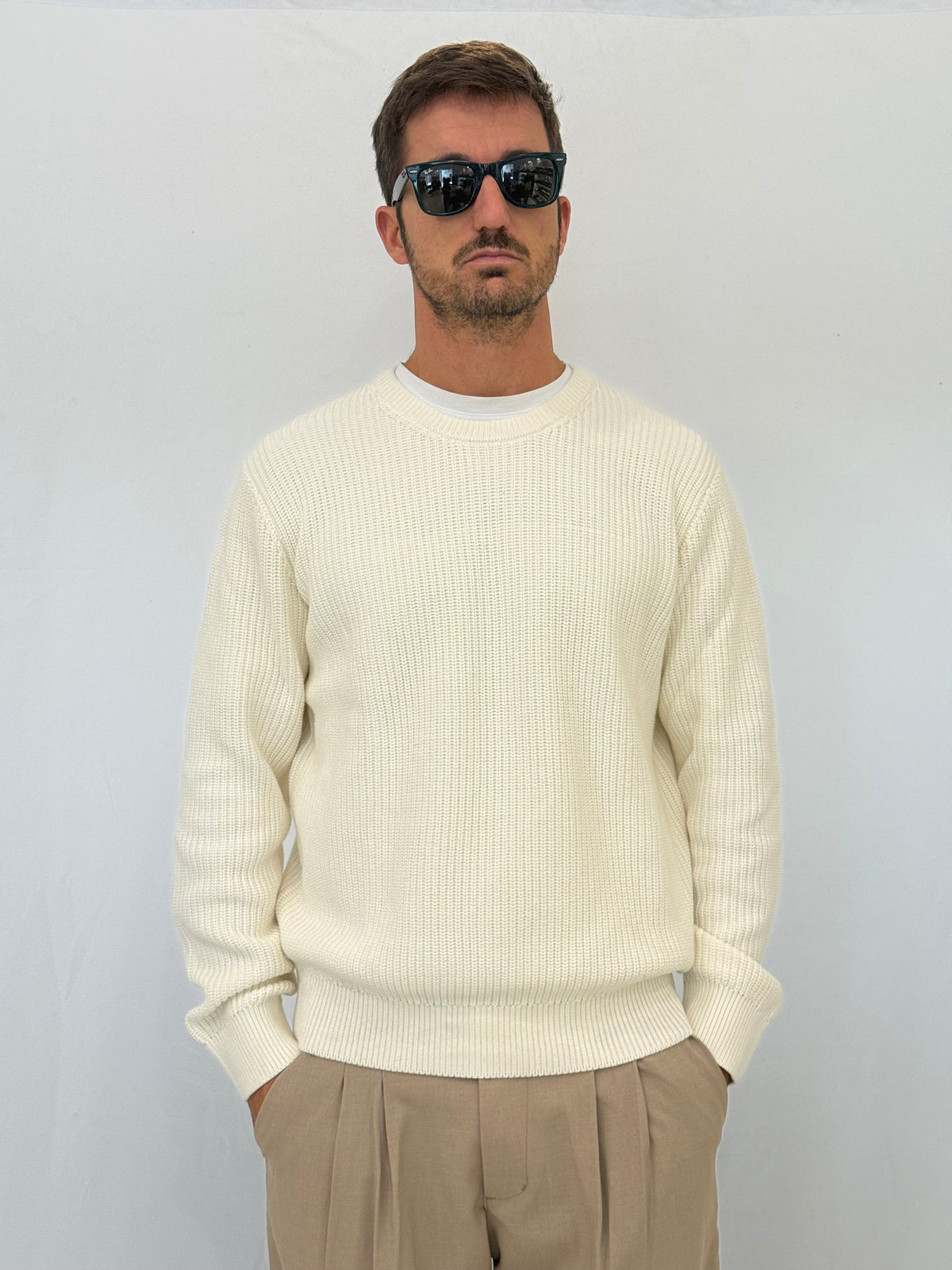 MAGLIA M8857128U2 - ECRU
