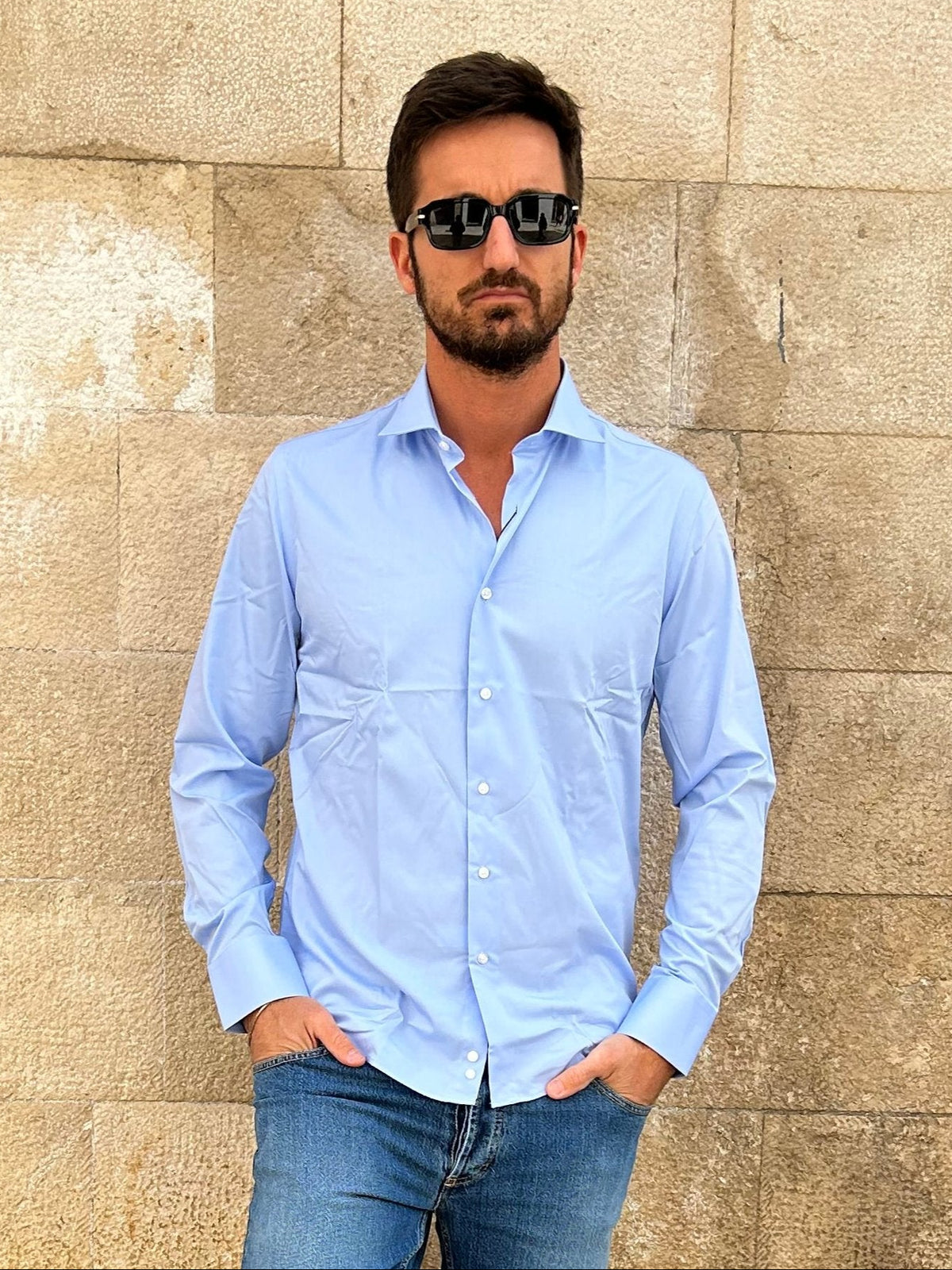 CAMICIA 8001 - CELESTE