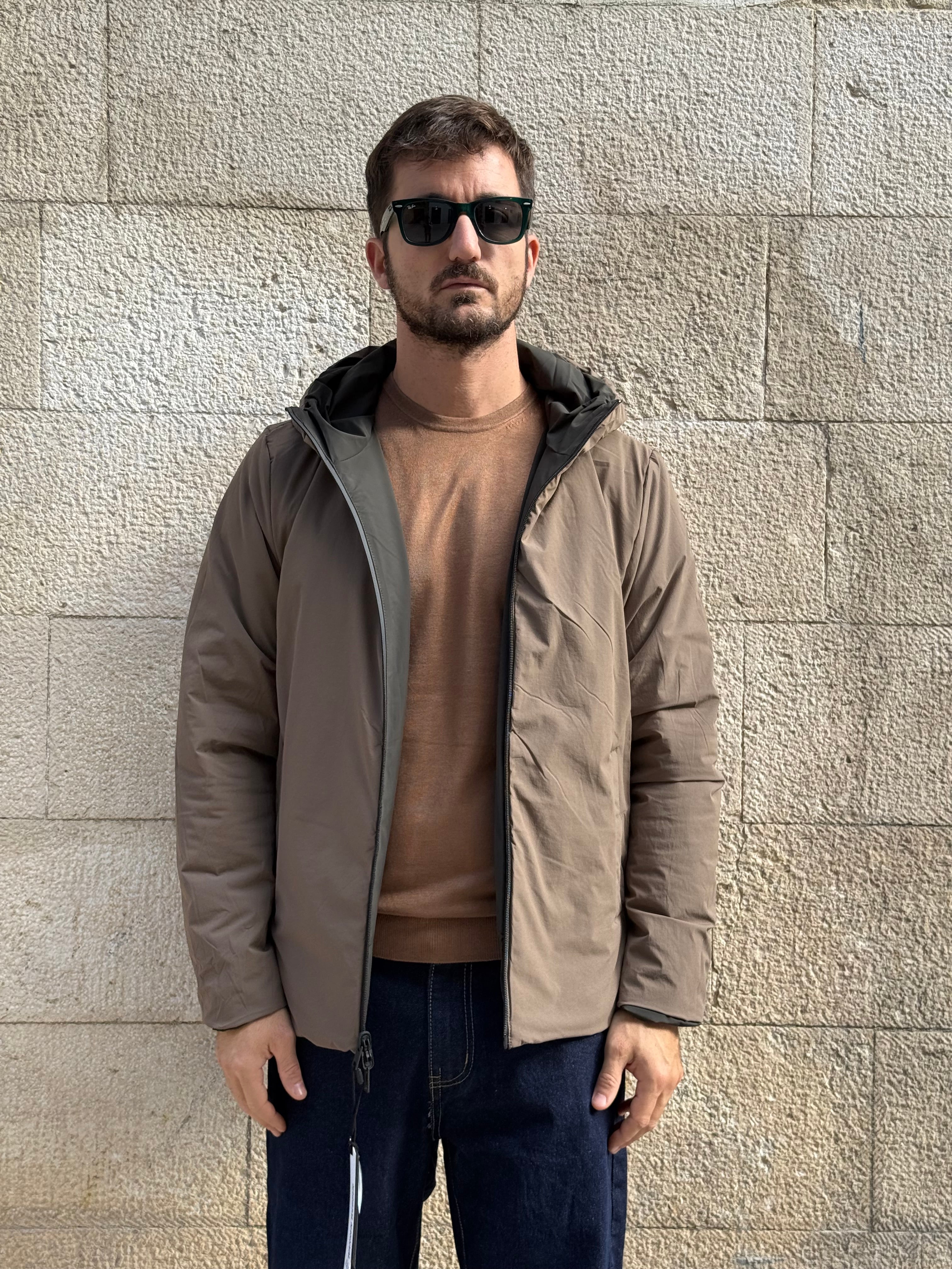 GIUBBOTTO REVERSIBILE WW8602 - VERDE/FANGO