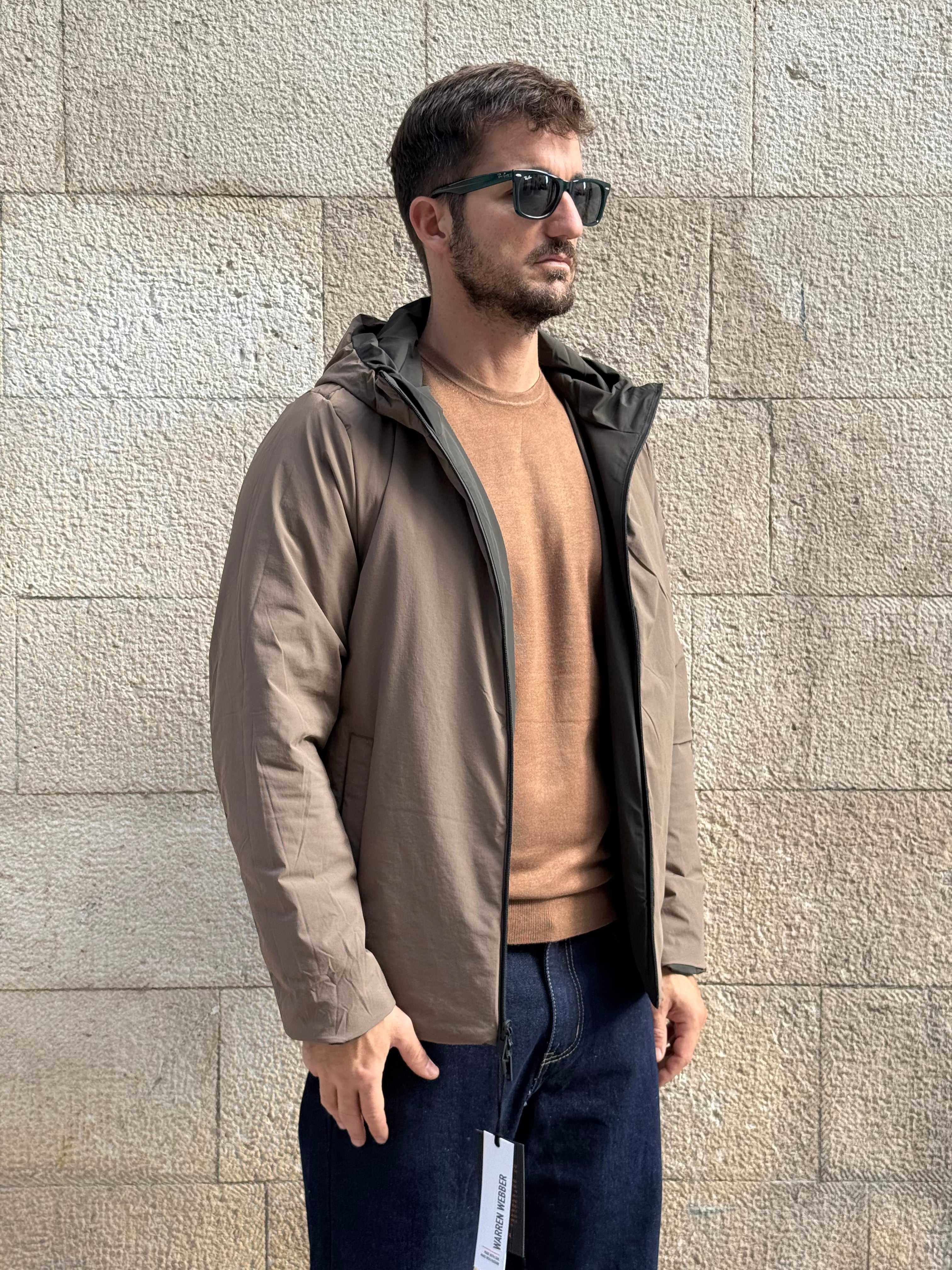 GIUBBOTTO REVERSIBILE WW8602 - VERDE/FANGO