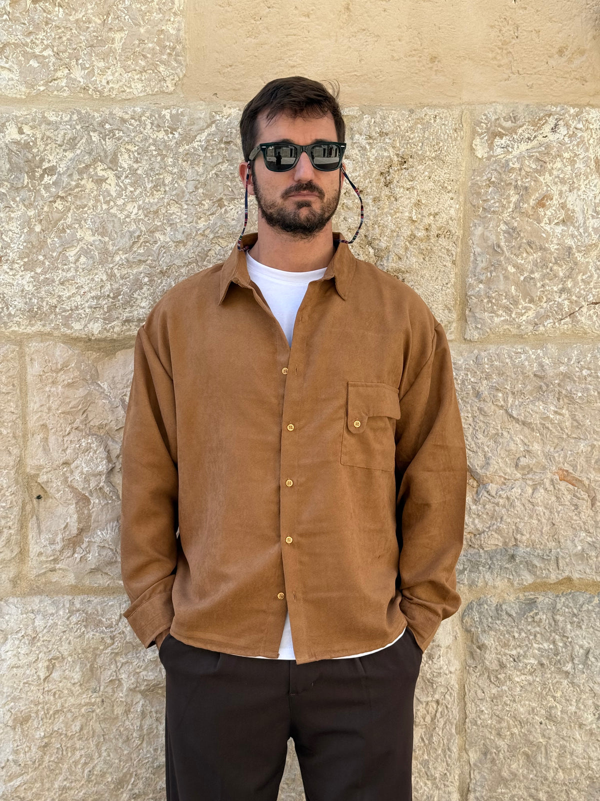 CAMICIA01 - TABACCO