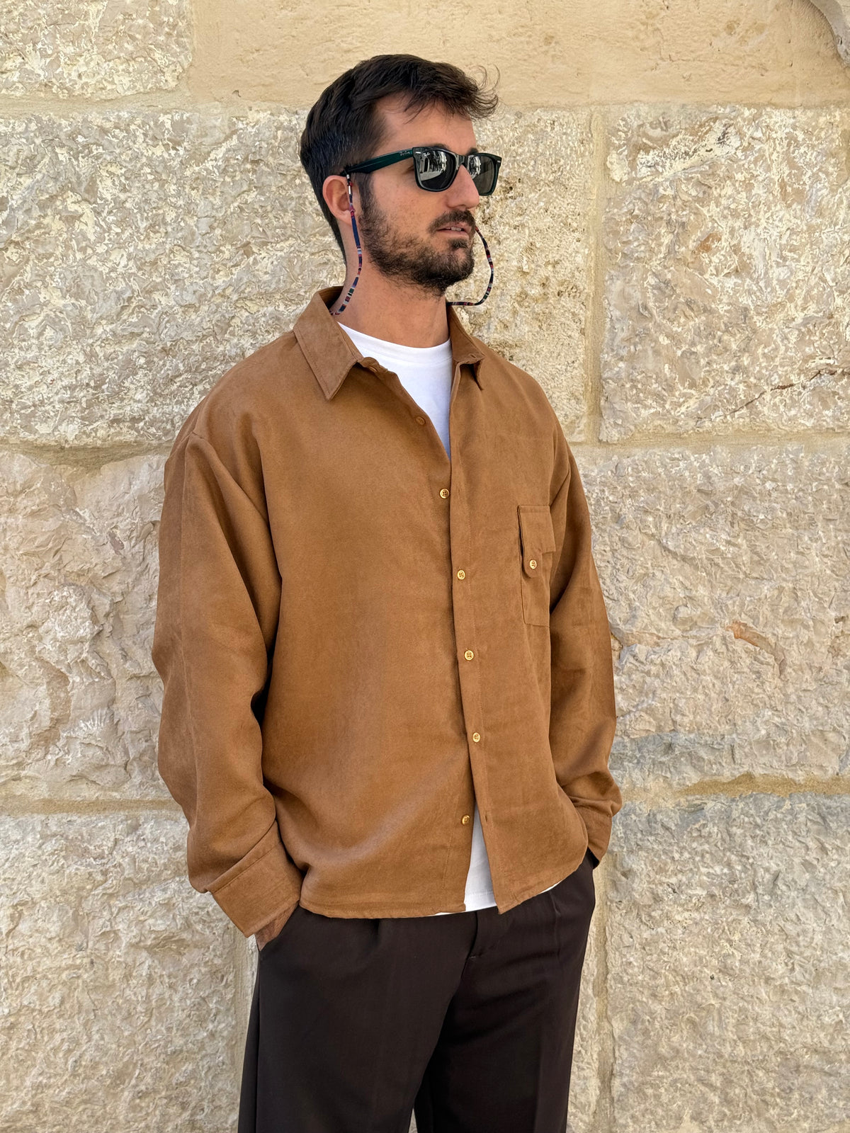 CAMICIA01 - TABACCO