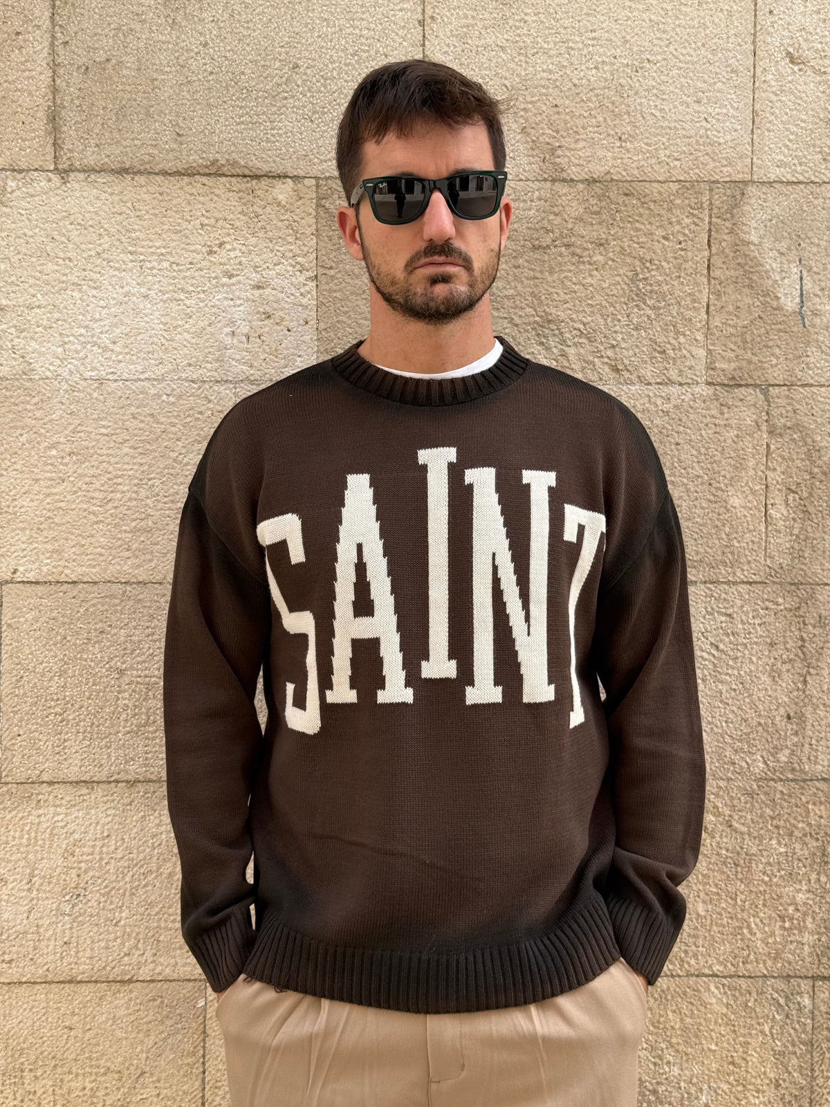 MAGLIA LN-201 - MARRONE