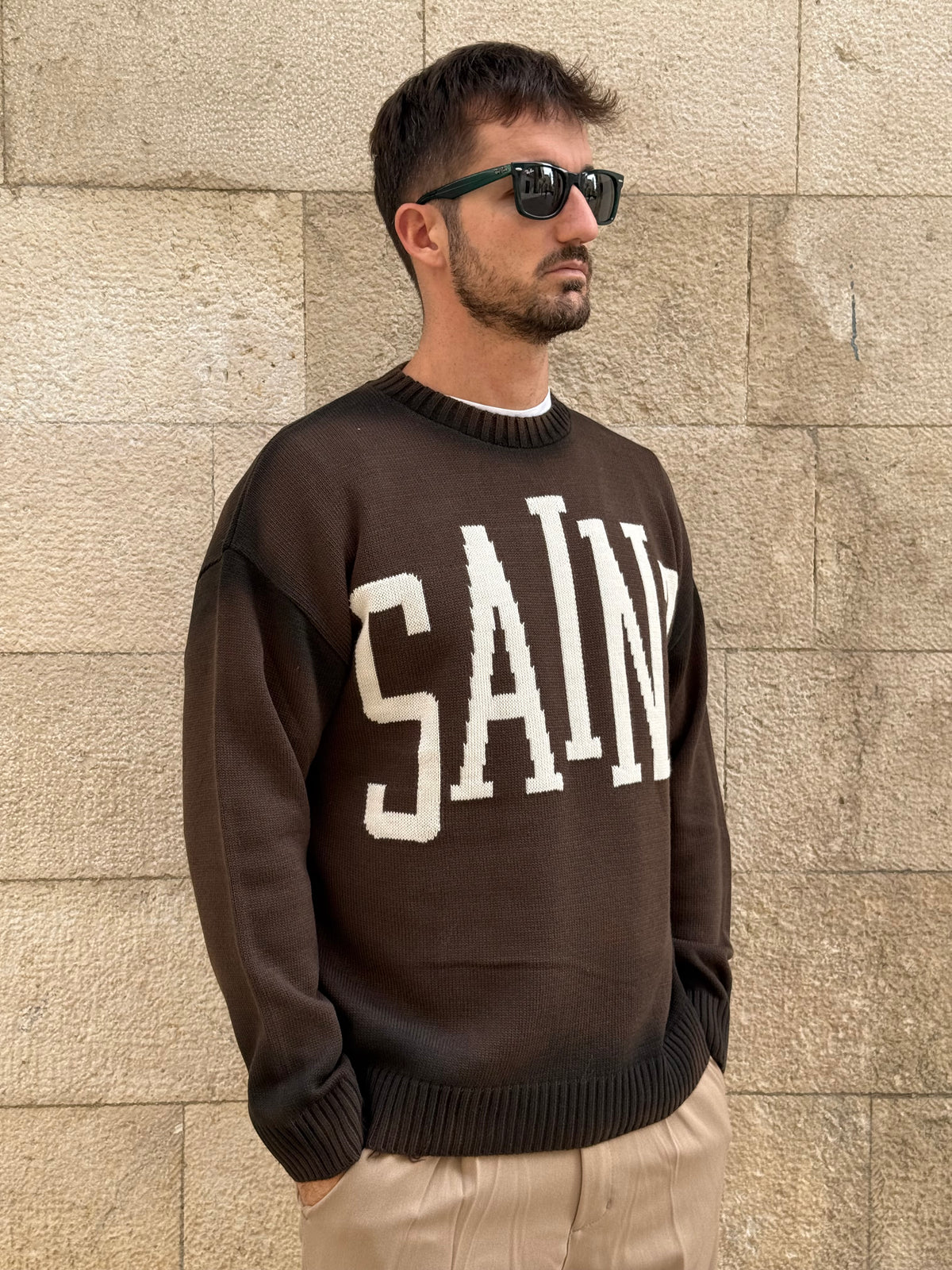 MAGLIA LN-201 - MARRONE