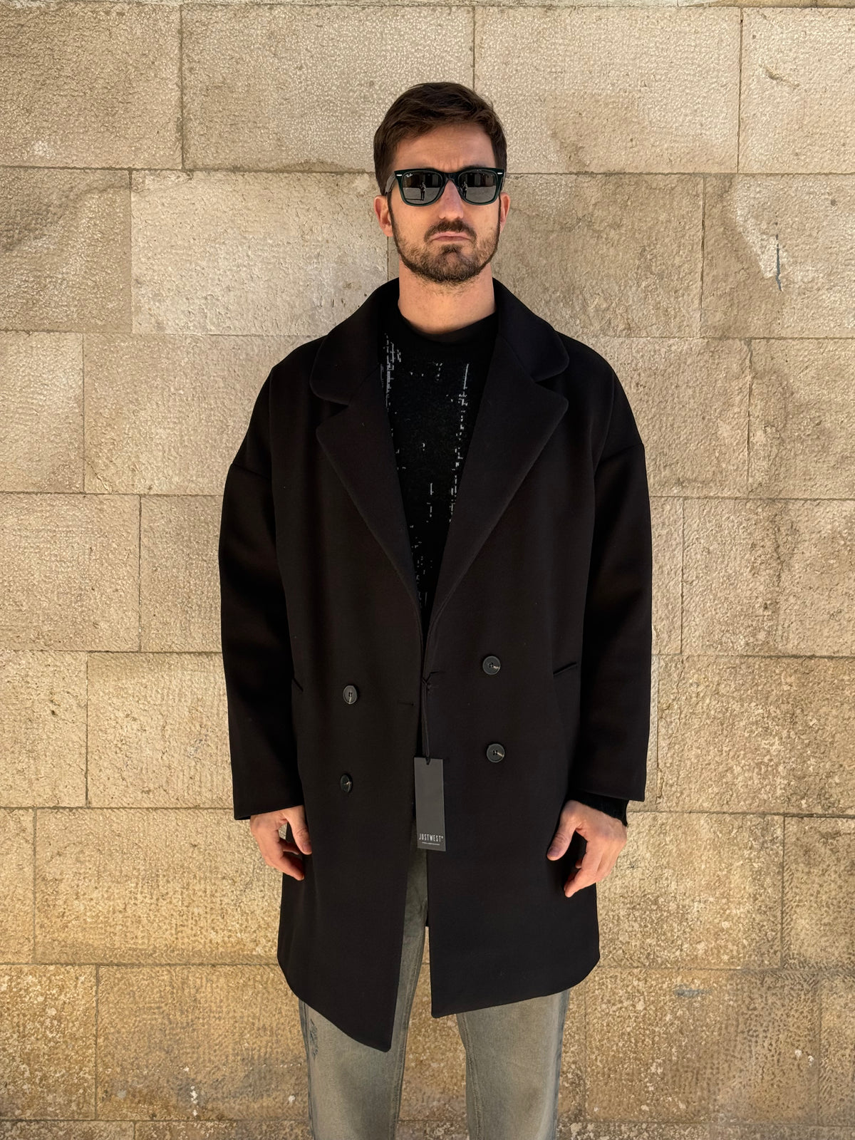 CAPPOTTO SEMIOVER - NERO