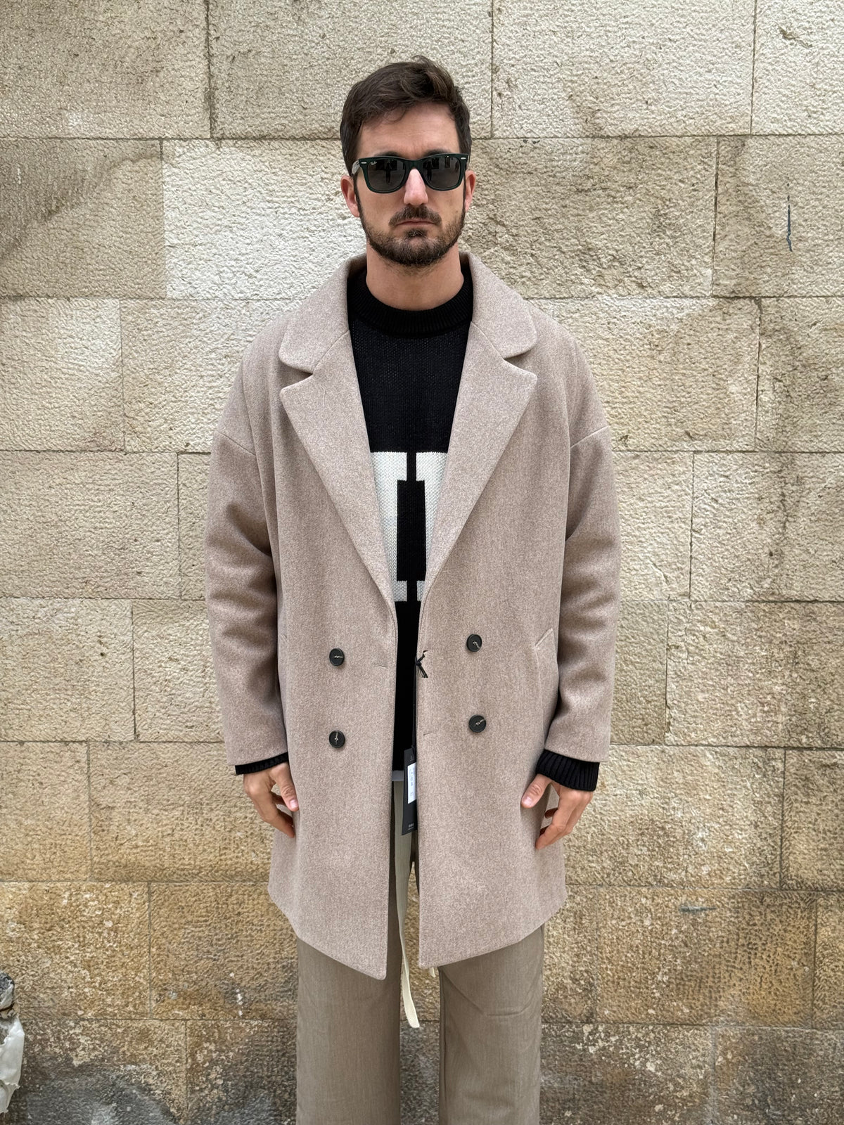 CAPPOTTO SEMIOVER - BEIGE