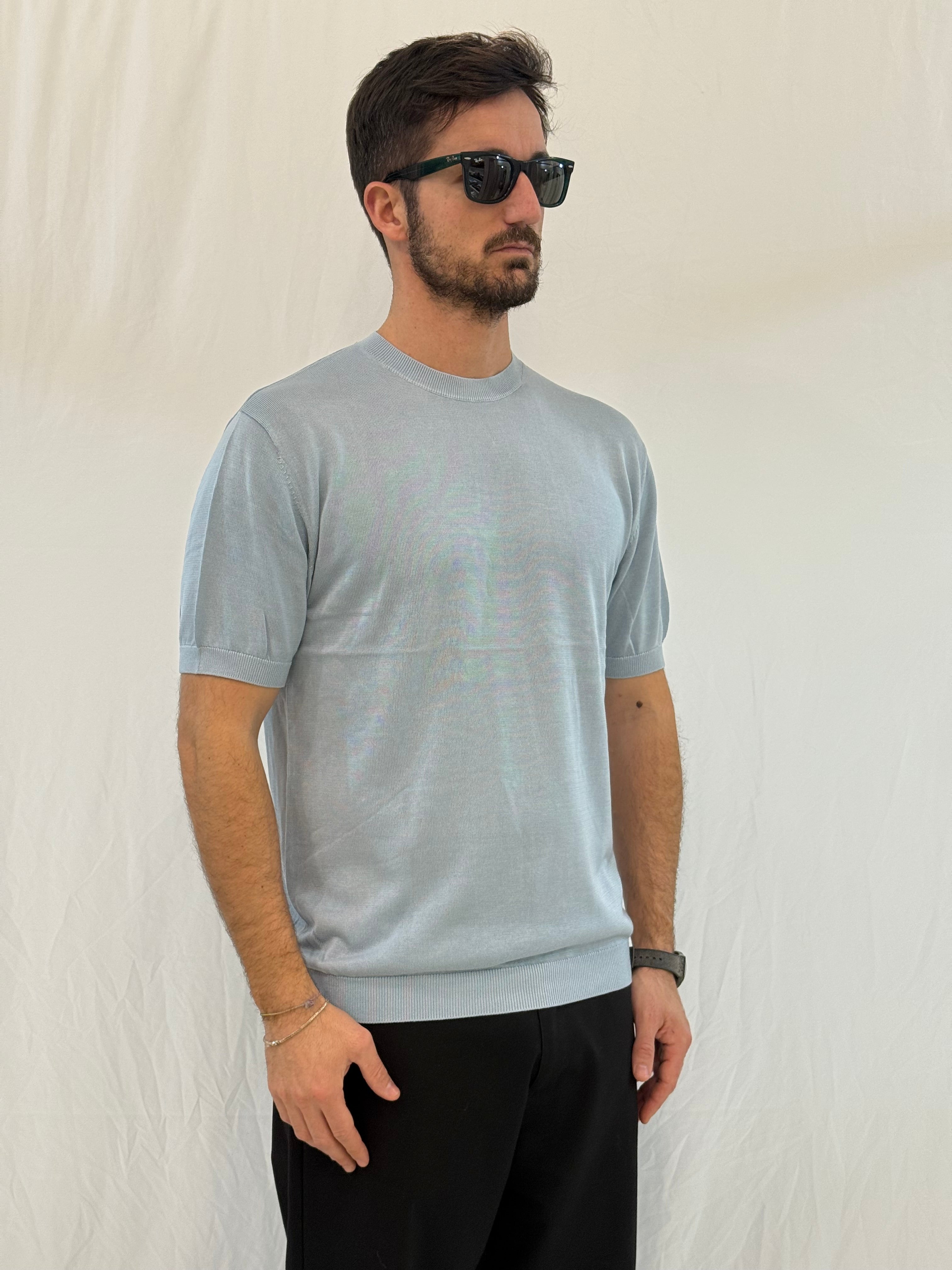 T-SHIRT W86300 - CELESTE