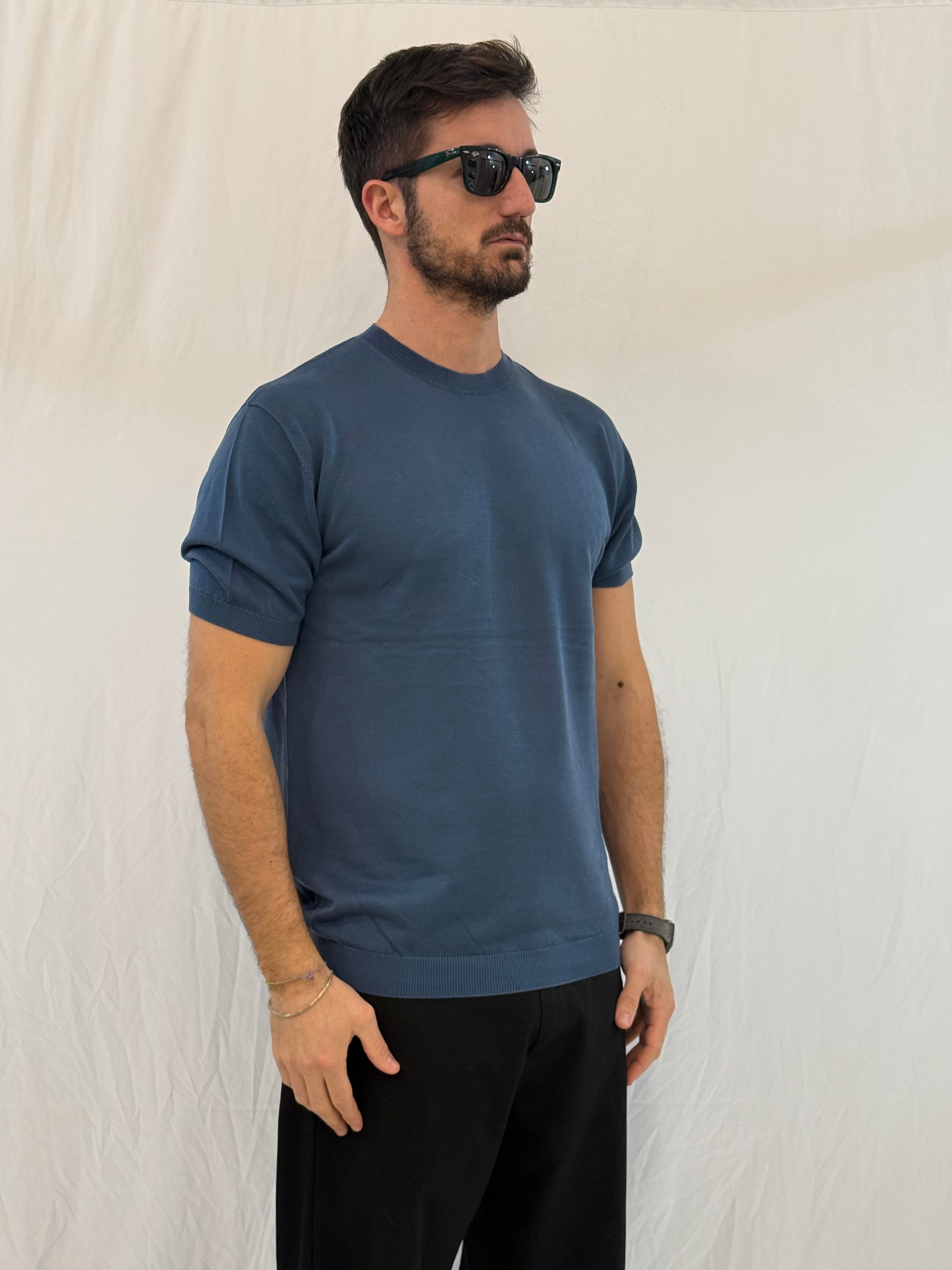T-SHIRT W86300- BLU MARE