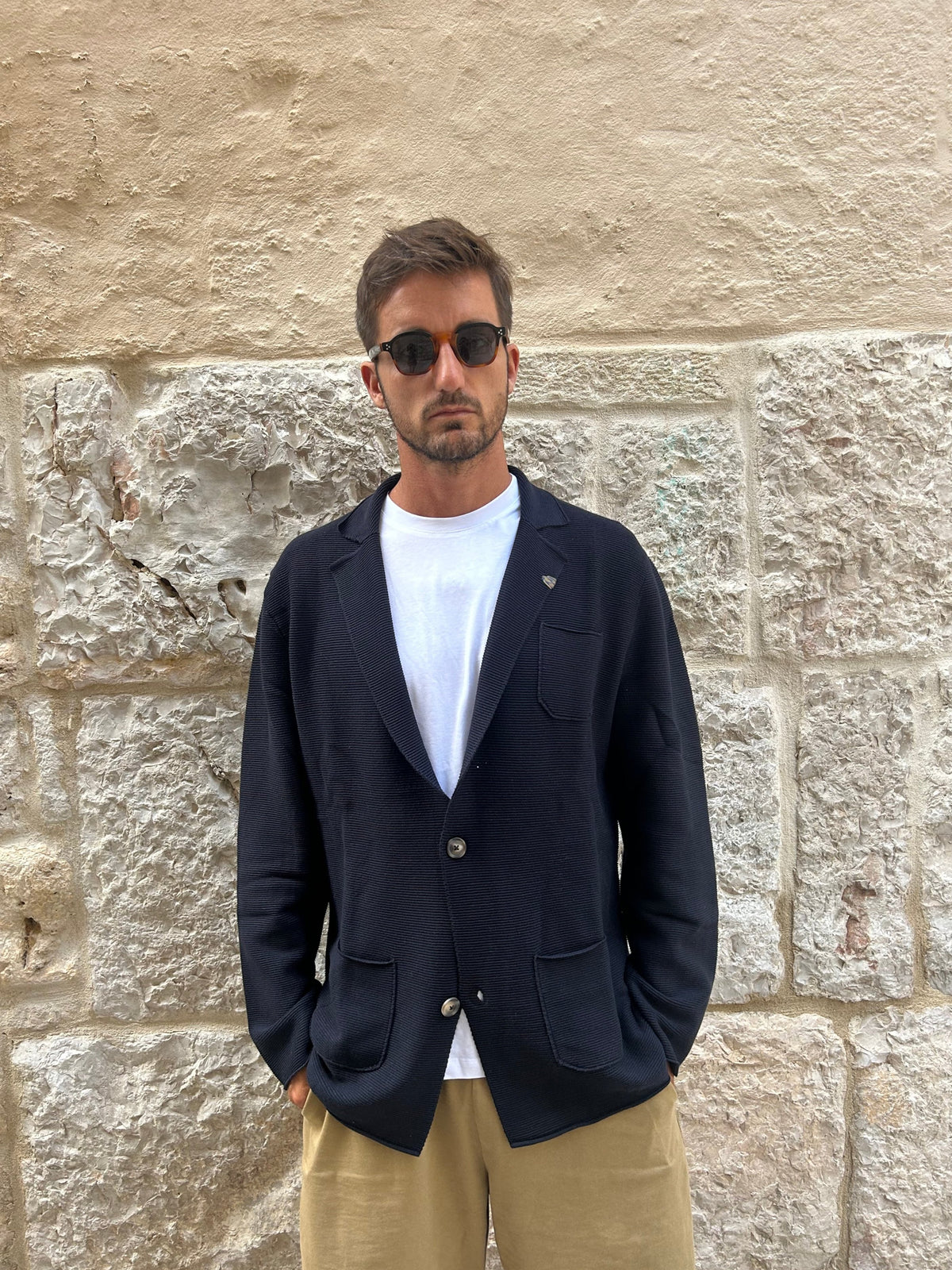 GIACCA IN MAGLIA SAM 1  - BLU